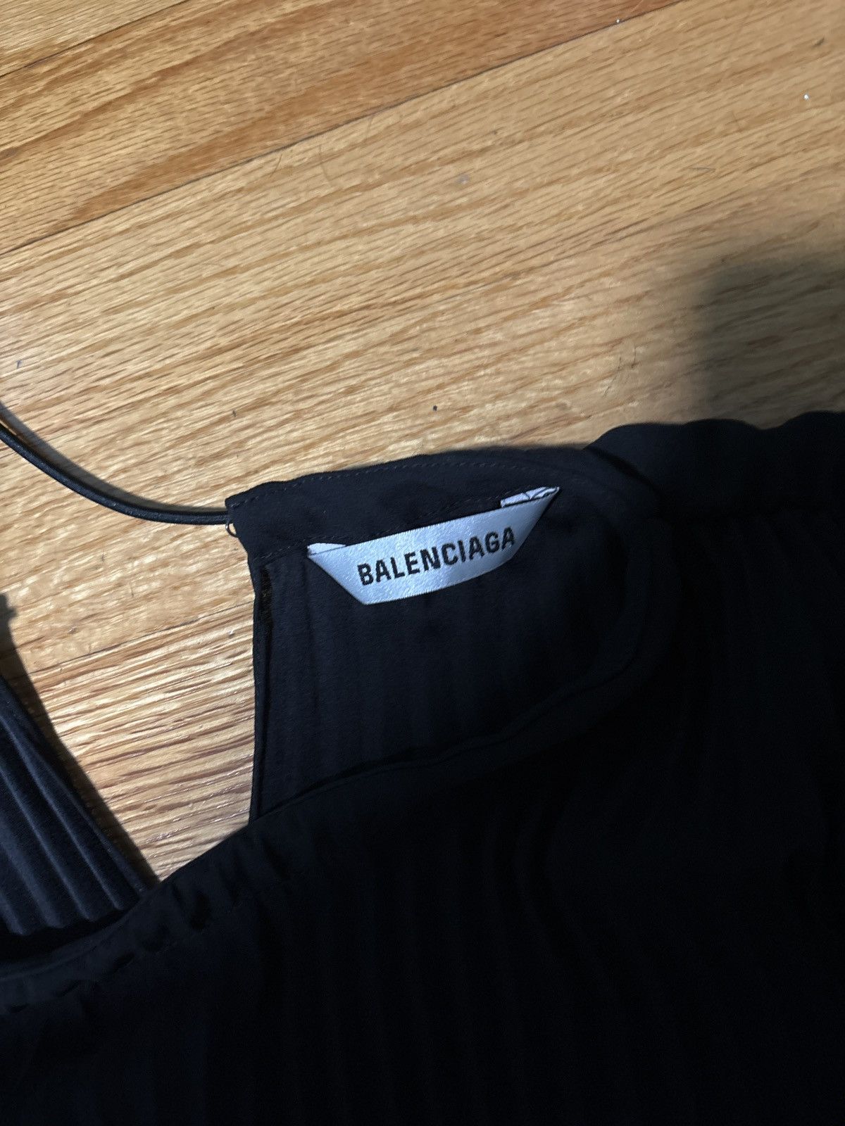 Balenciaga Balenciaga black pleated drawstring dress Size XS / US 0-2 / IT 36-38 - 3 Thumbnail