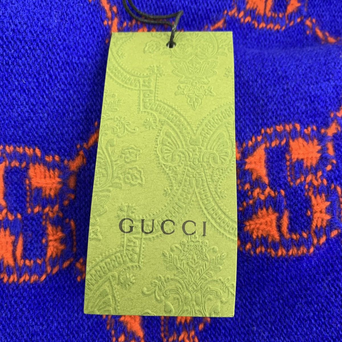 Gucci Gucci Dark Blue Jacquard Wool Long Sleeve Knitwear K26WX Size US M / EU 48-50 / 2 - 6 Thumbnail