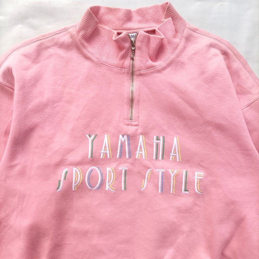 Yamaha vintage yamaha lady halfzip sweats track top boxy Size L / US 10 / IT 46 - 2 Thumbnail