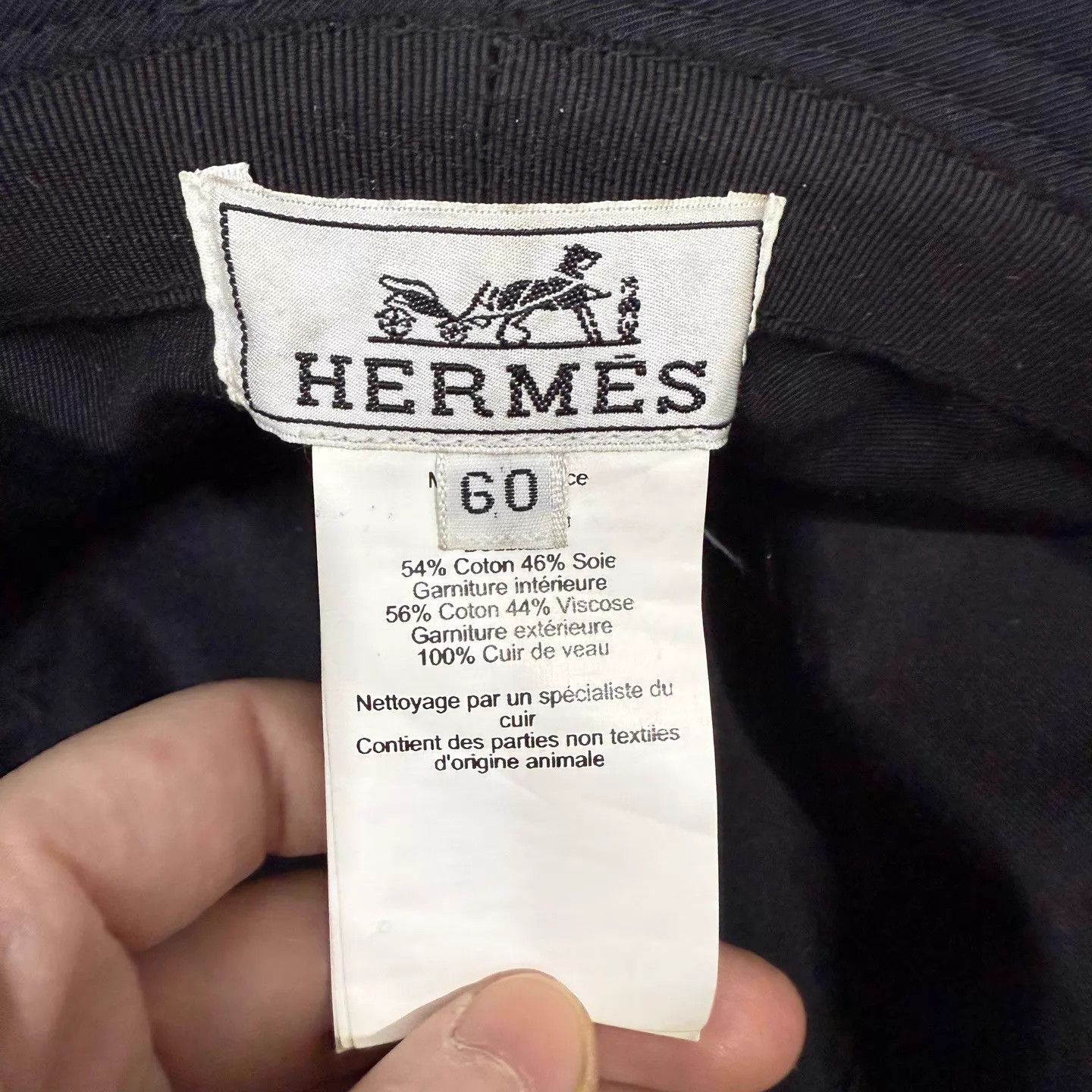 Hermes Hermes Men Black Fred H Stripe Boat Hat 60 99 New Size ONE SIZE - 5 Thumbnail