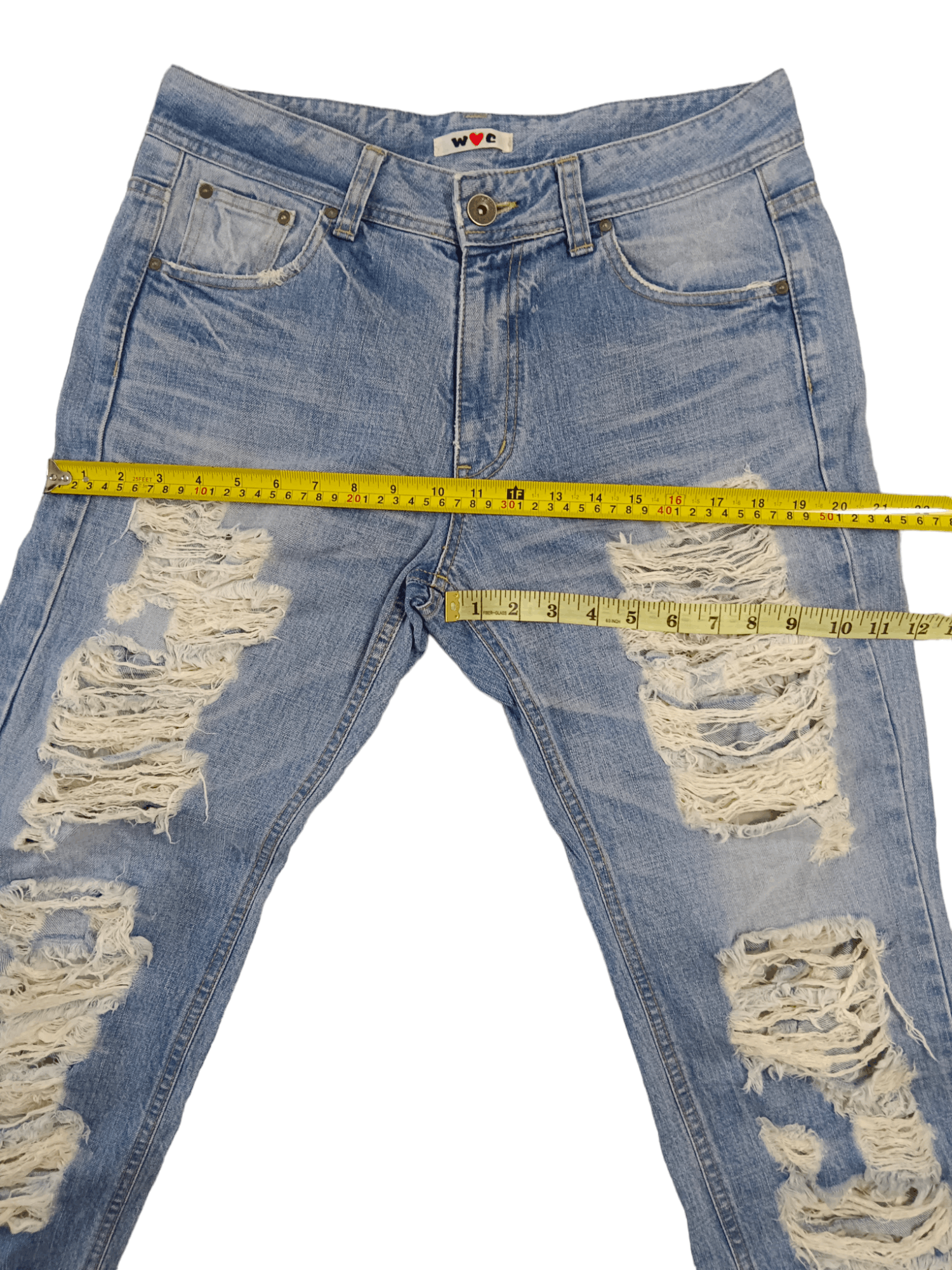 Japanese Brand 💥W❤️C💥 Seditionaries Distressed Cropped Punk Jeans Size US 30 / EU 46 - 8 Thumbnail