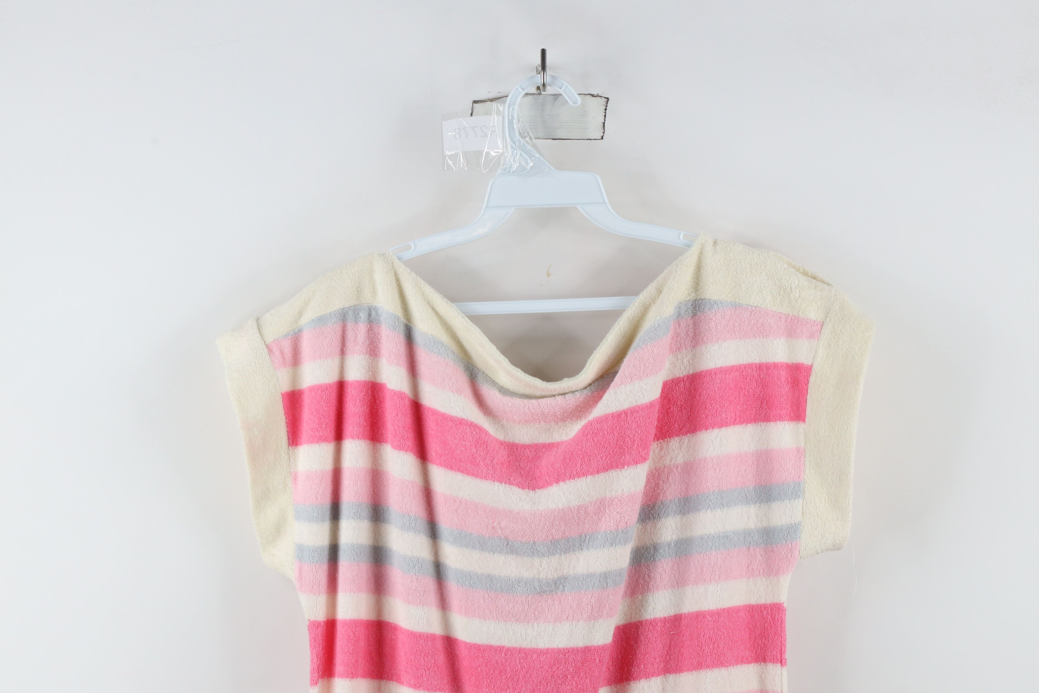 Vintage Vintage 70s Terry Cloth Striped Dolman Sleeve Romper Suit Size L / US 10 / IT 46 - 18 Thumbnail