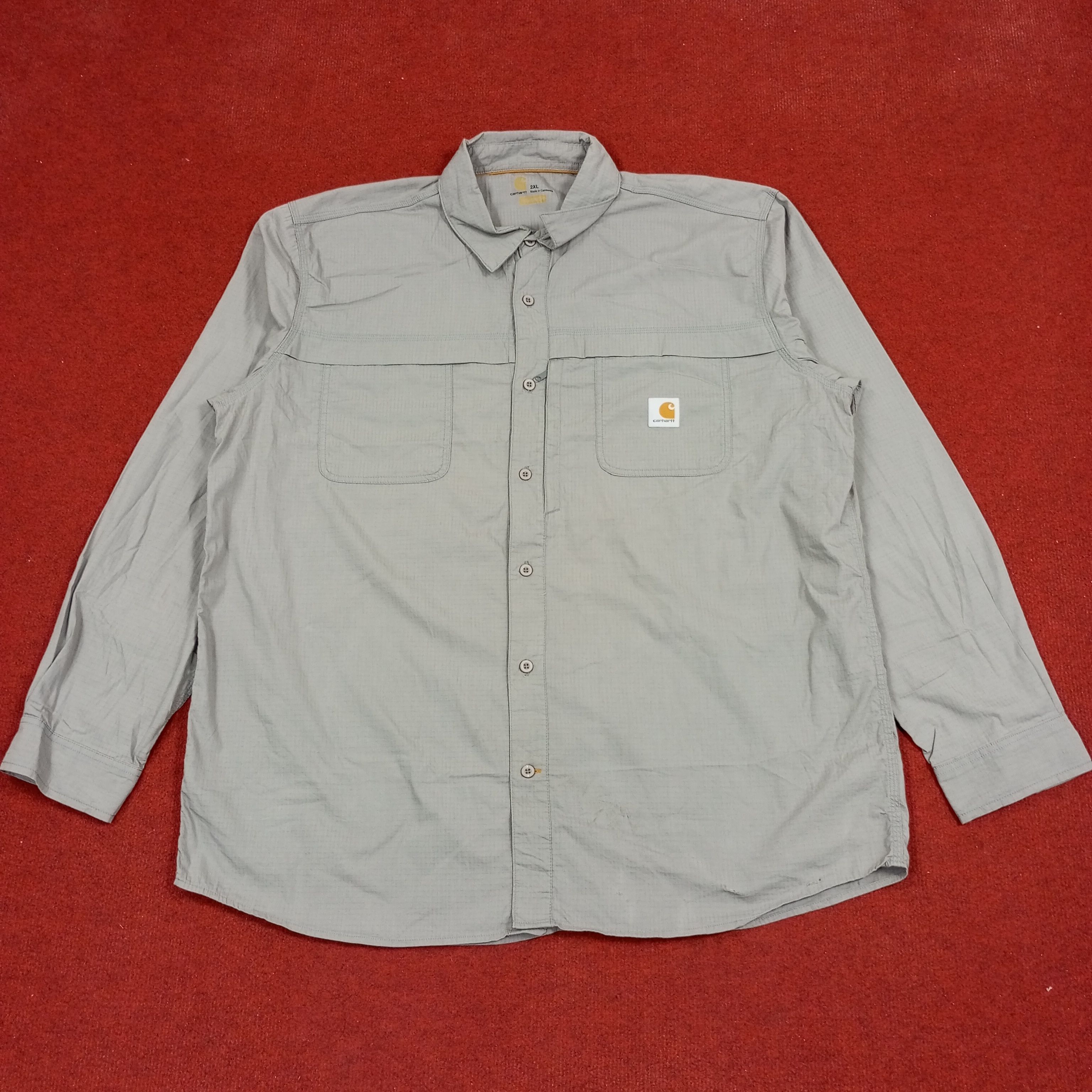 Carhartt × Vintage Carhartt Casual Style Small Logo Design Shirt Distressed Size US XXL / EU 58 / 5 - 1 Thumbnail