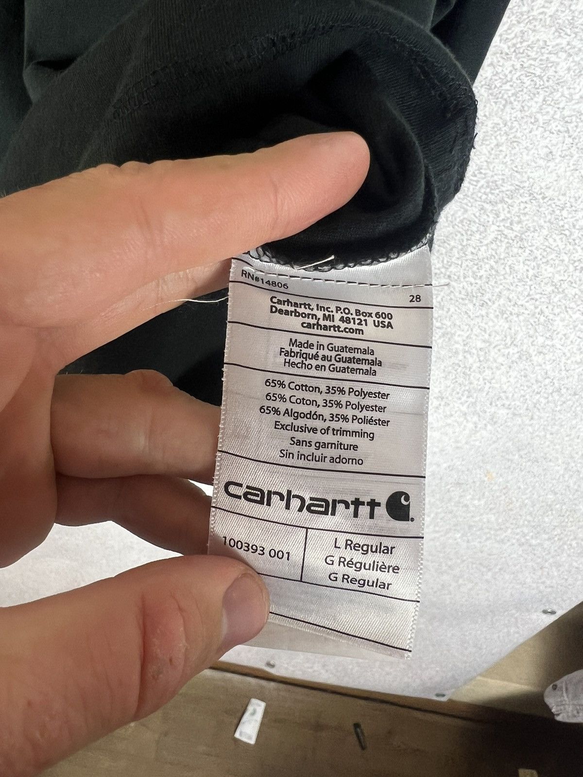 Carhartt Vintage Carhartt Wip Pocket Logo Black Longsleeve Tee Size US L / EU 52-54 / 3 - 7 Thumbnail