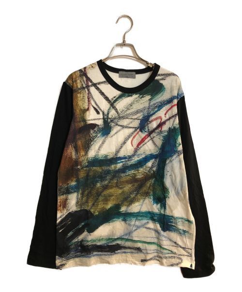 Yohji Yamamoto pour homme INKJET PRINTED LONG SLEEVE T-SHIRT