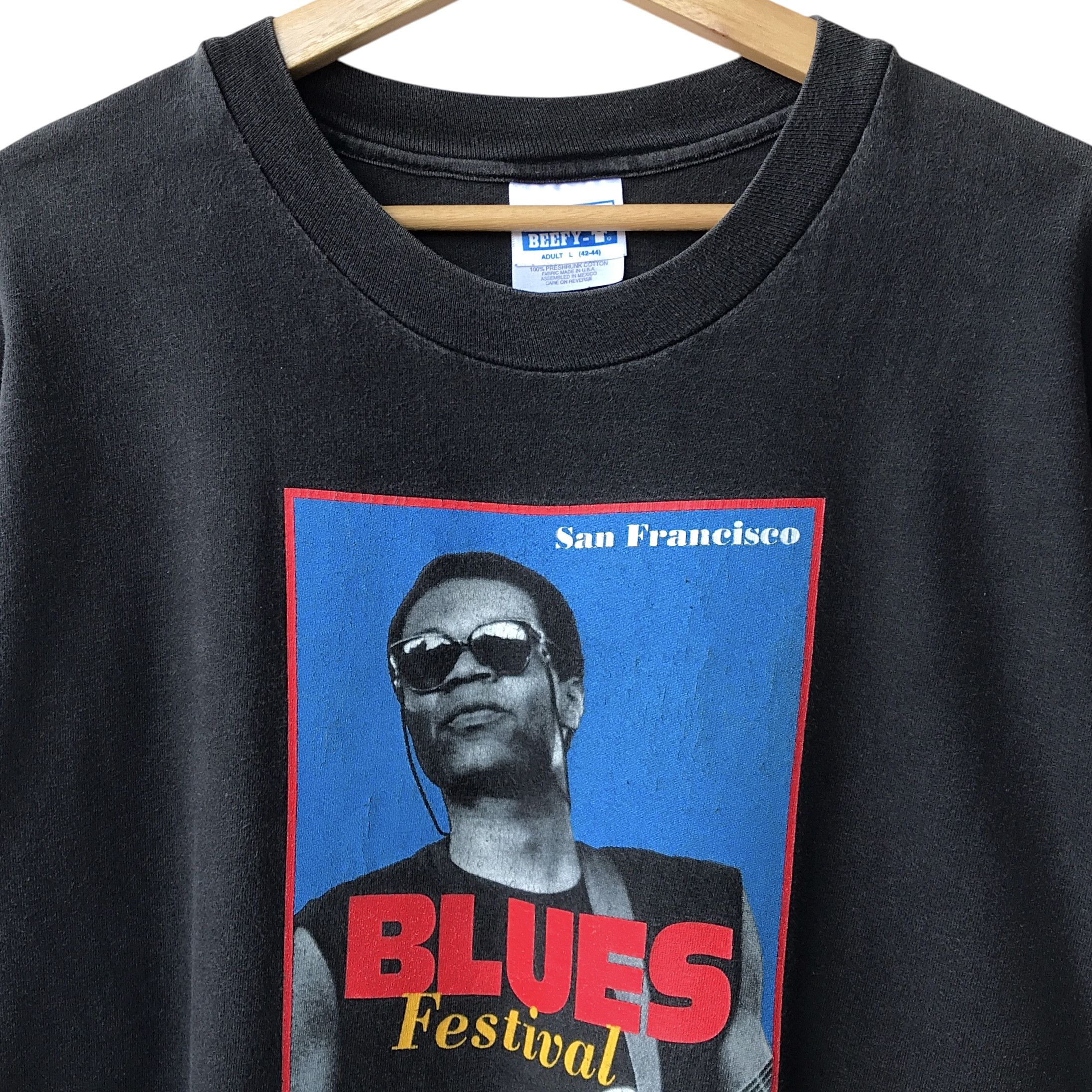 Hanes × Vintage San Francisco 1998 26th Blues Festival Longsleeve Promo Tee Size US L / EU 52-54 / 3 - 3 Thumbnail