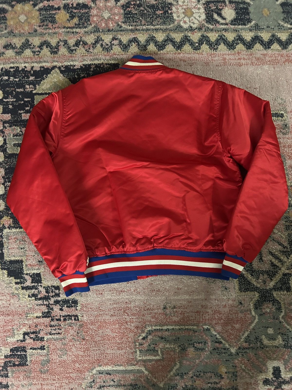 Starter Vintage 90’s Starter Philadelphia 76ers Satin Bomber Jacket Size US M / EU 48-50 / 2 - 7 Thumbnail