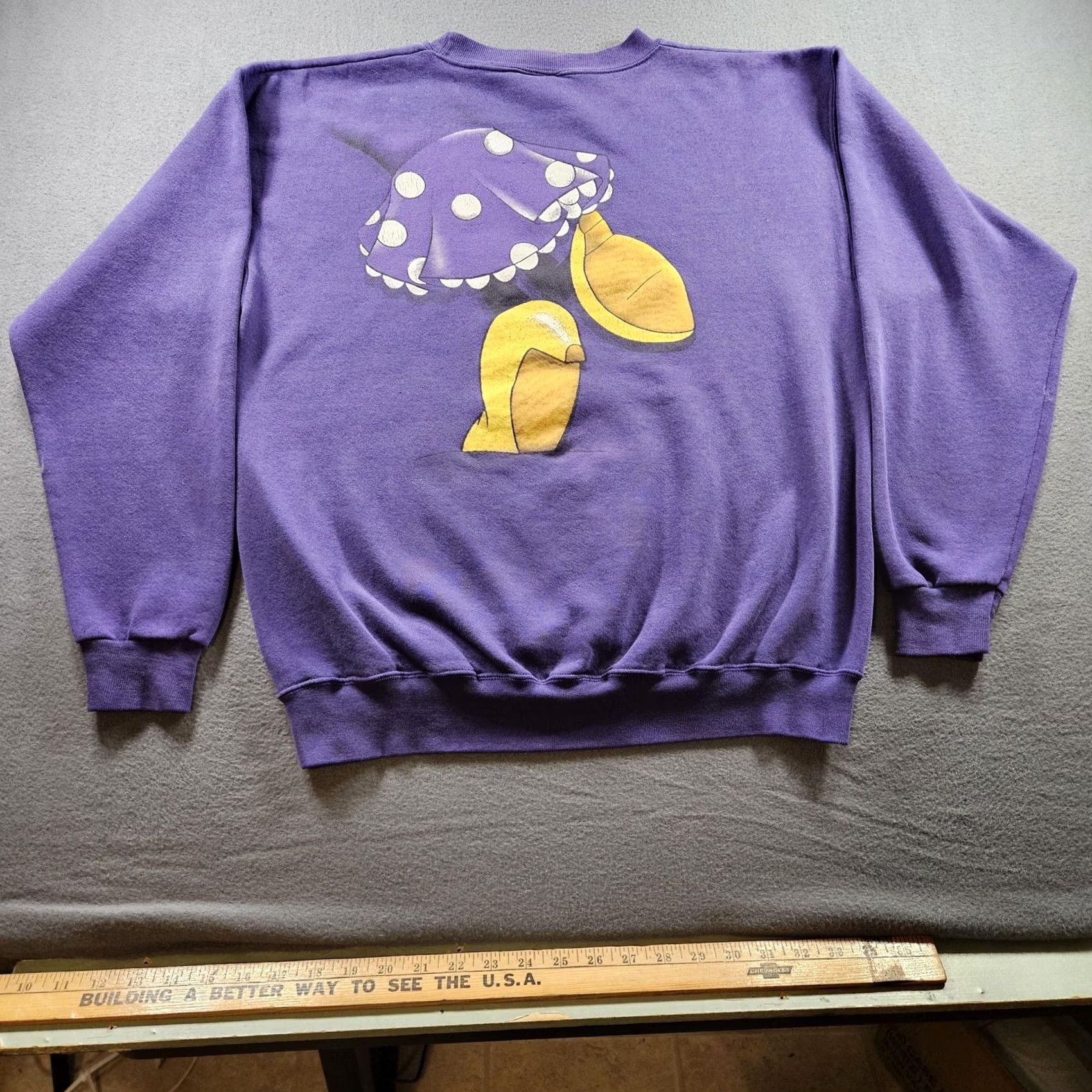 Disney Vintage Disney Minnie Mouse Sweatshirt Womens Medium Purple Graphic USA 90s Pullover Size M / US 6-8 / IT 42-44 - 6 Thumbnail
