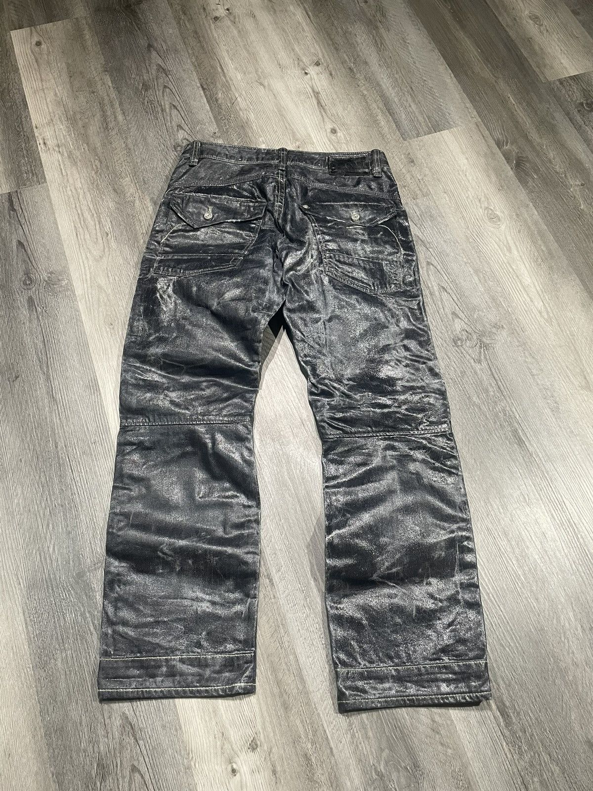 Other X3rly Custom “Gore-Tex Gloss” Waxed Jeans Size US 33 - 3 Thumbnail