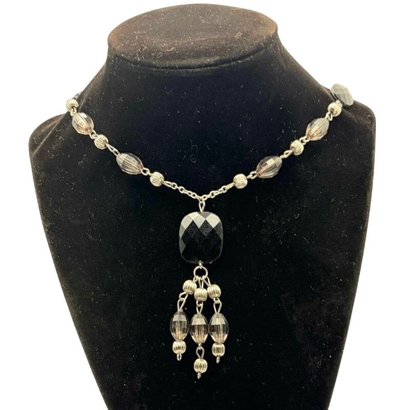 Other Silver & Black Tassel Necklace Size ONE SIZE - 2 Thumbnail