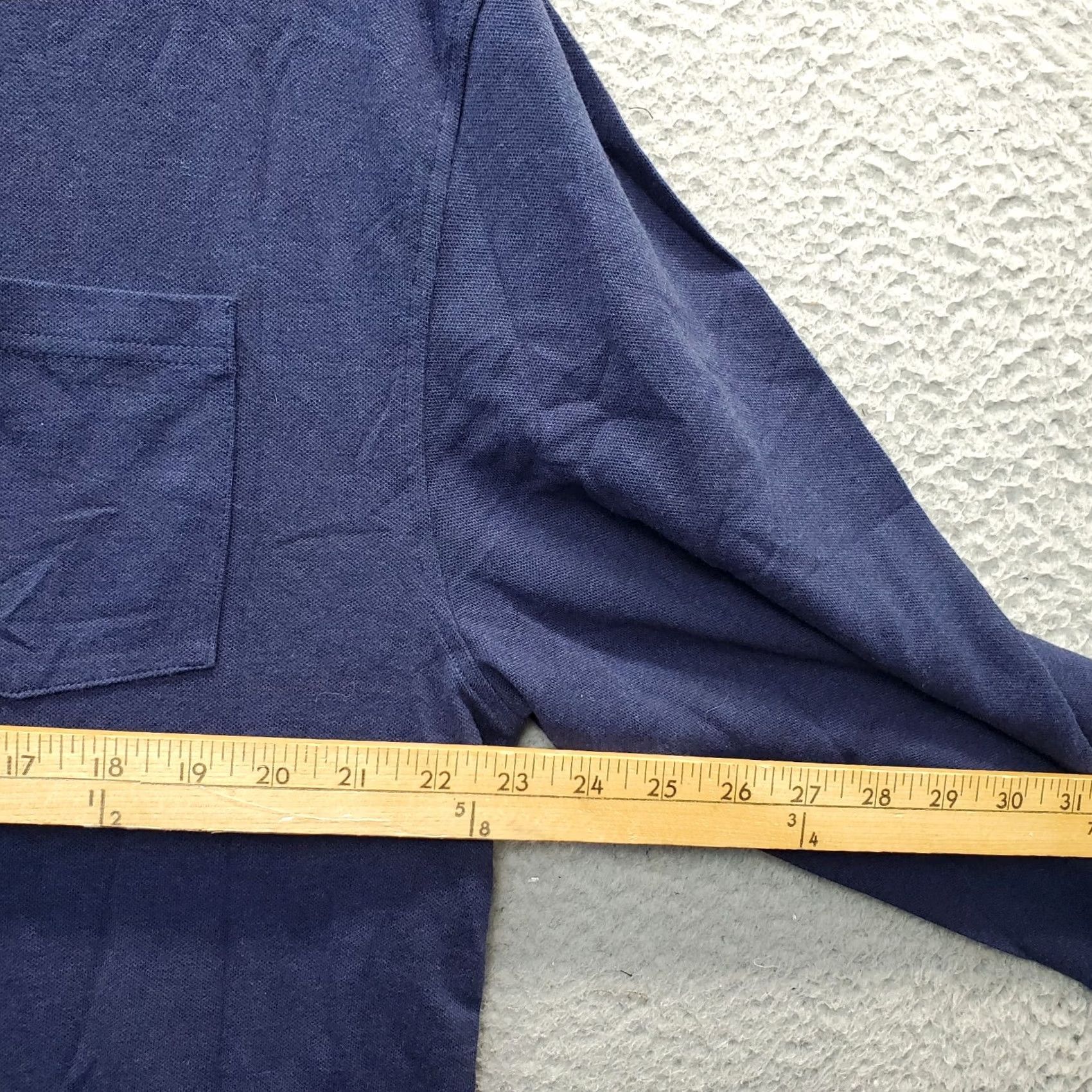 Liz Claiborne Claiborne Polo Shirt Mens 2XL Navy Stretch Long Sleeve Collared Performance Shirt Size US XXL / EU 58 / 5 - 6 Thumbnail
