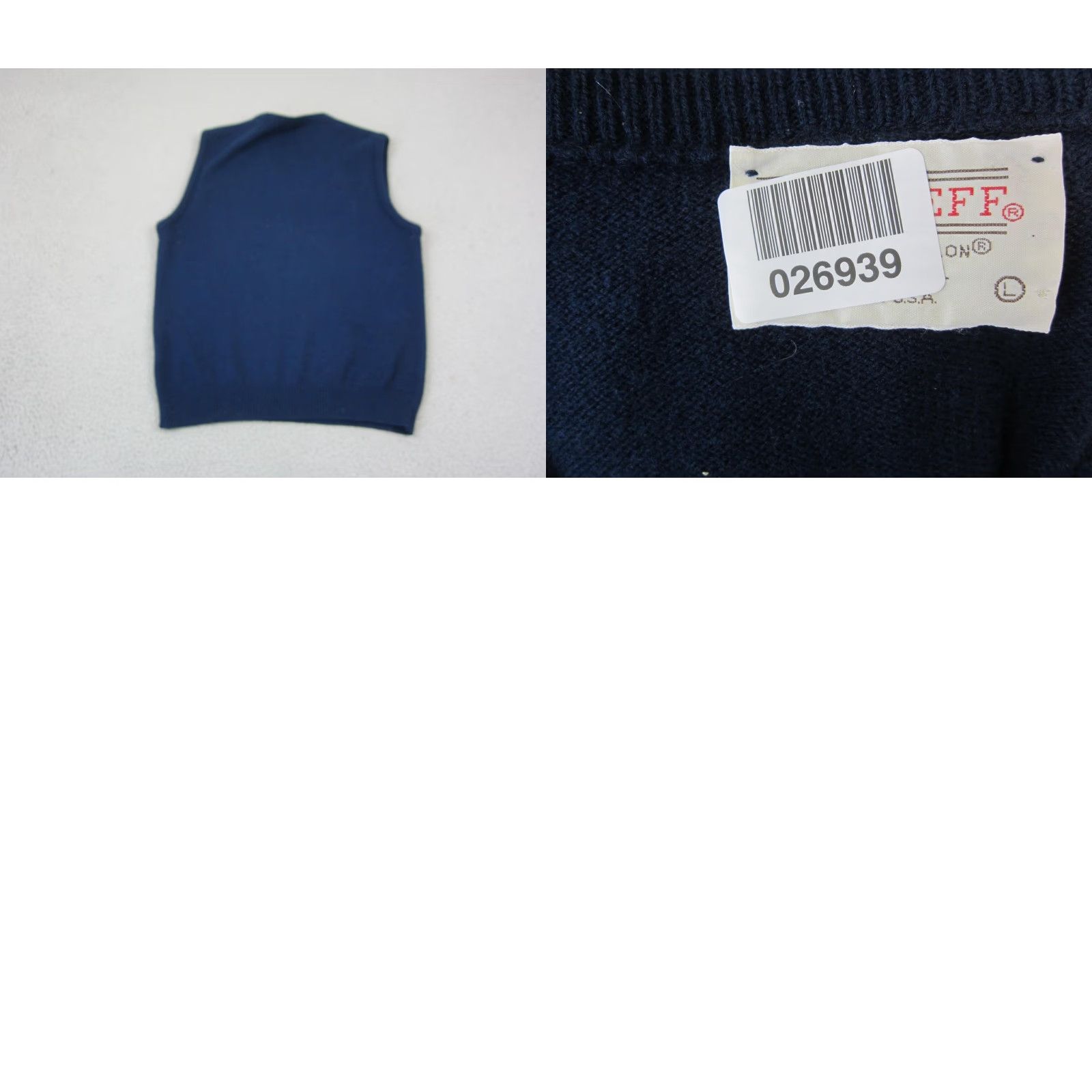 Vintage VINTAGE Lord Jeff Sweater Vest Mens L Blue Orlon Wool Knit V Neck 70s USA Size US L / EU 52-54 / 3 - 8 Thumbnail