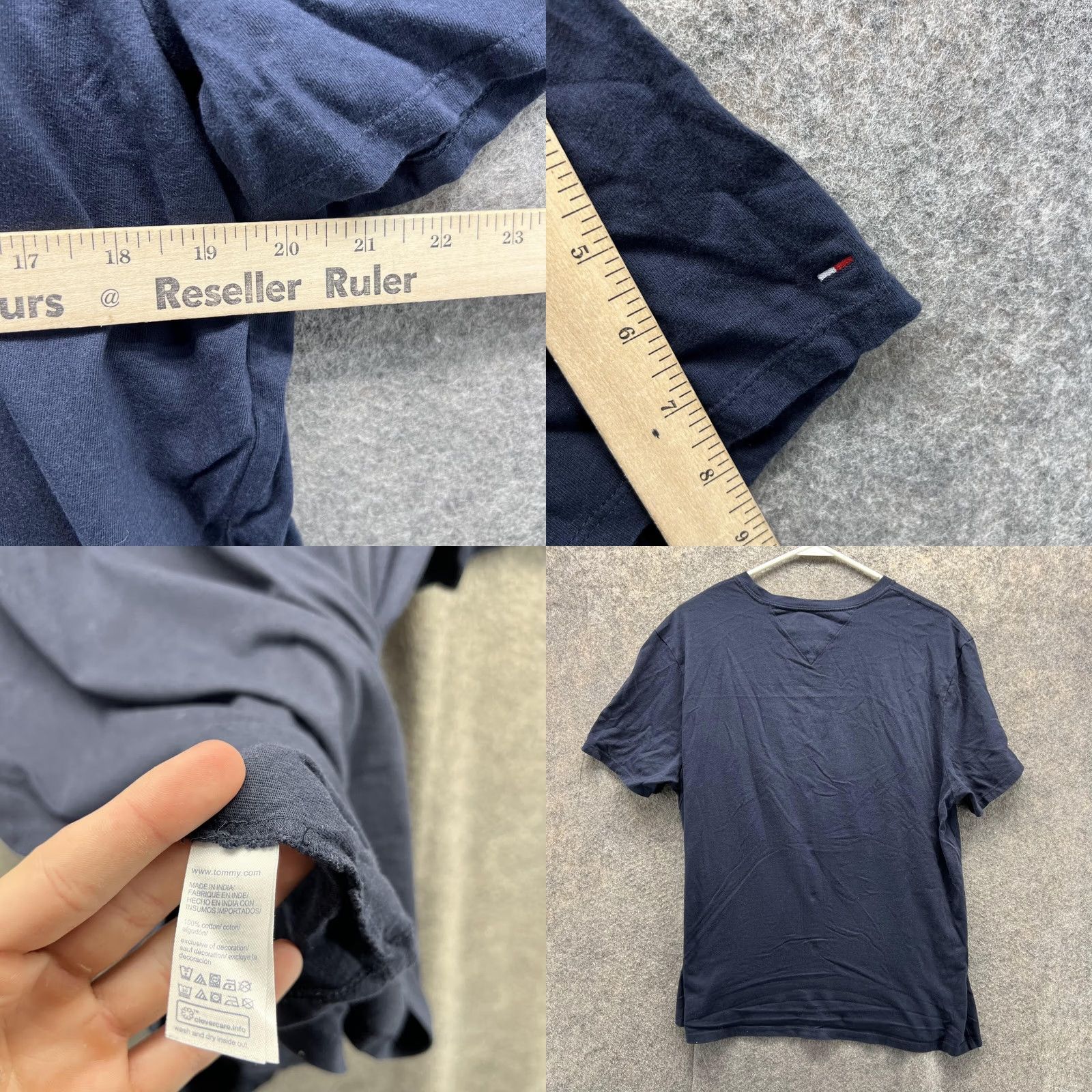 Tommy Hilfiger Tommy Hilfiger Shirt Women Large Blue Navy Crewneck Cotton Vintage Top Shirt Size L / US 10 / IT 46 - 8 Thumbnail