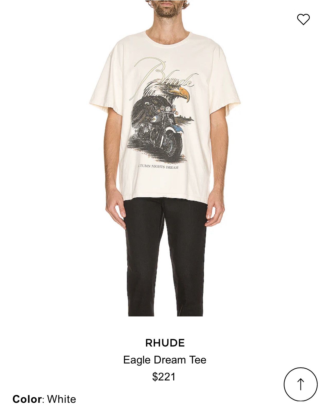 Rhude RHUDE EAGLE DREAM T-SHIRT Size US M / EU 48-50 / 2 - 7 Thumbnail