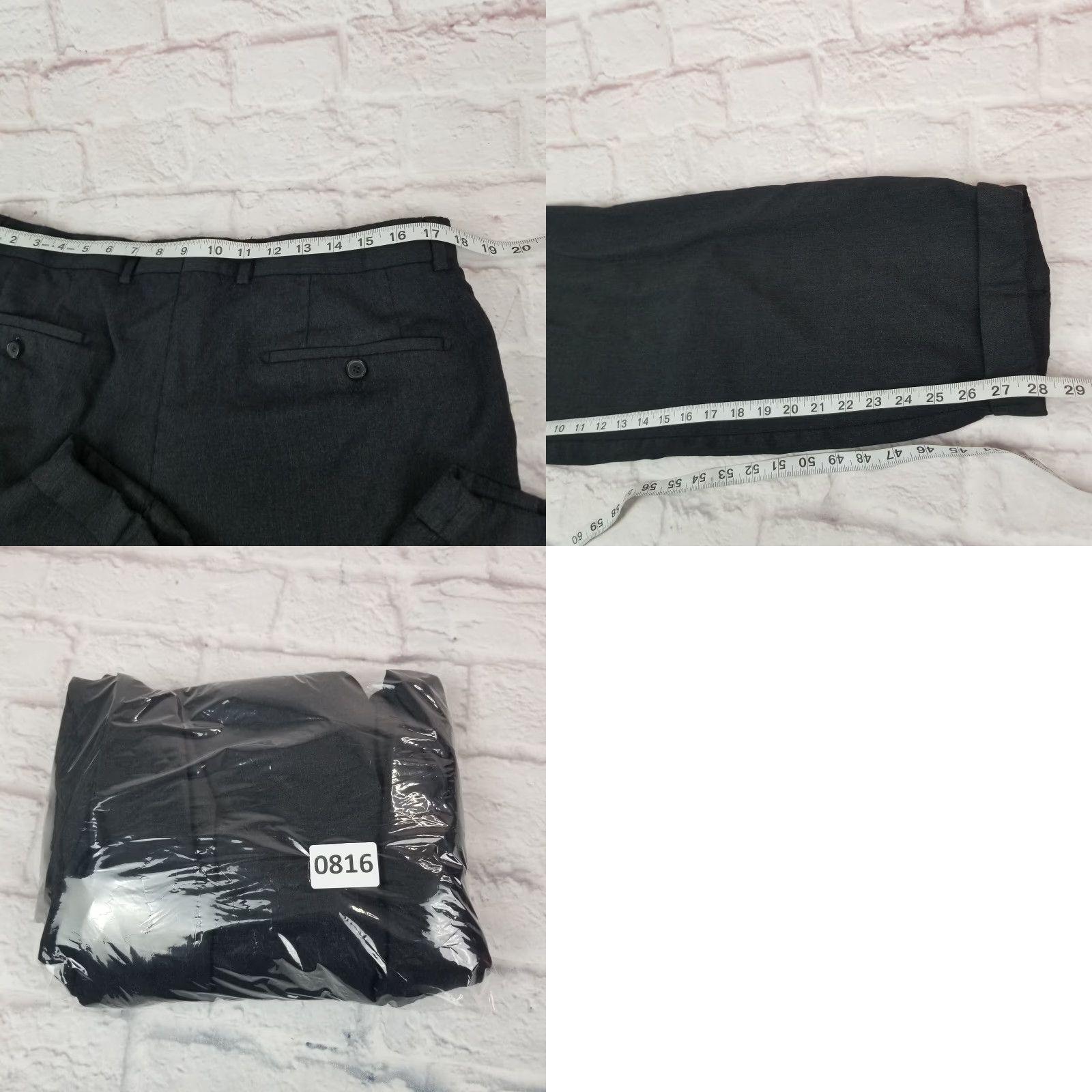 Vintage VINTAGE Hugo Boss Mens Pants Size 38 X 29 Black Pleated Front Straight Dress Slack Wool Size US 38 / EU 54 - 8 Thumbnail