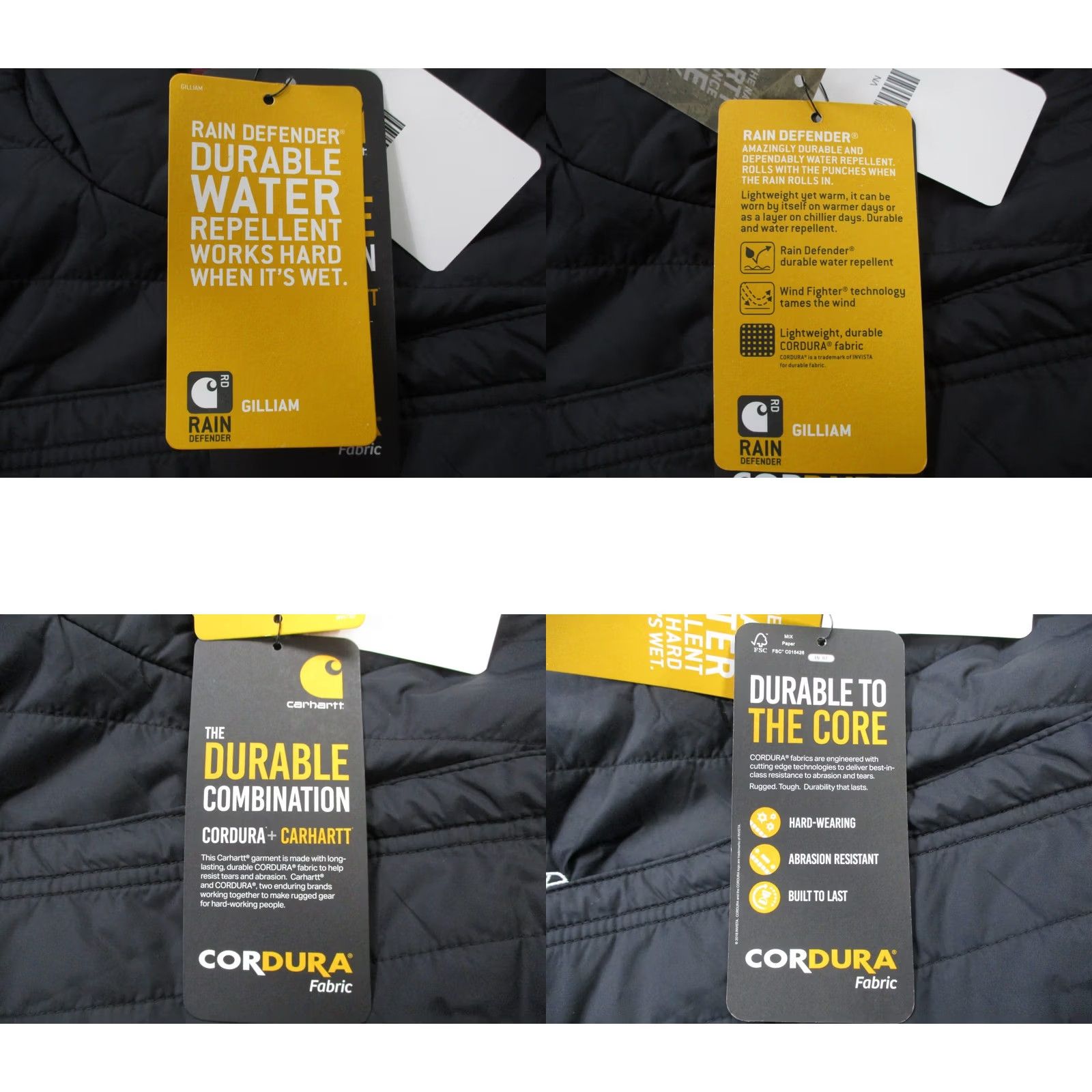 Carhartt Carhartt Vest Mens L Black Rain Defender Cordura Puffer Hiking 102286 NEW Size US L / EU 52-54 / 3 - 9 Thumbnail