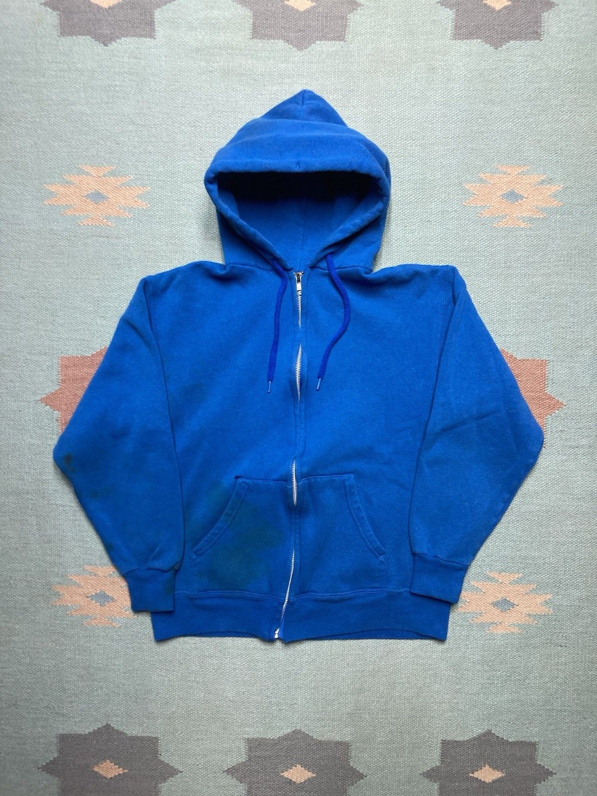 Vintage Vtg 80s hoodie sweatshirt full zip Hanes blank grunge small Size US S / EU 44-46 / 1 - 1 Thumbnail