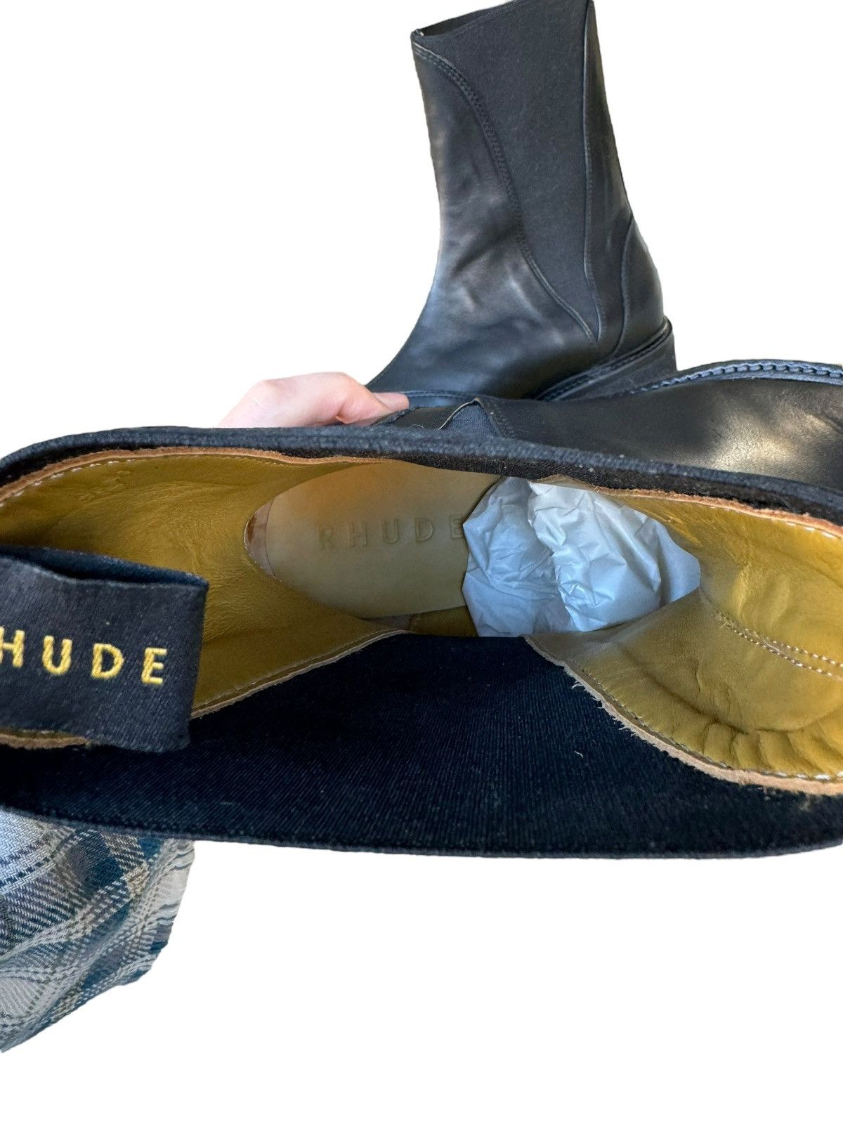 Rhude Unreleased 2020 Black Mid Chelsea Boot Size US 9 / EU 42 - 13 Thumbnail