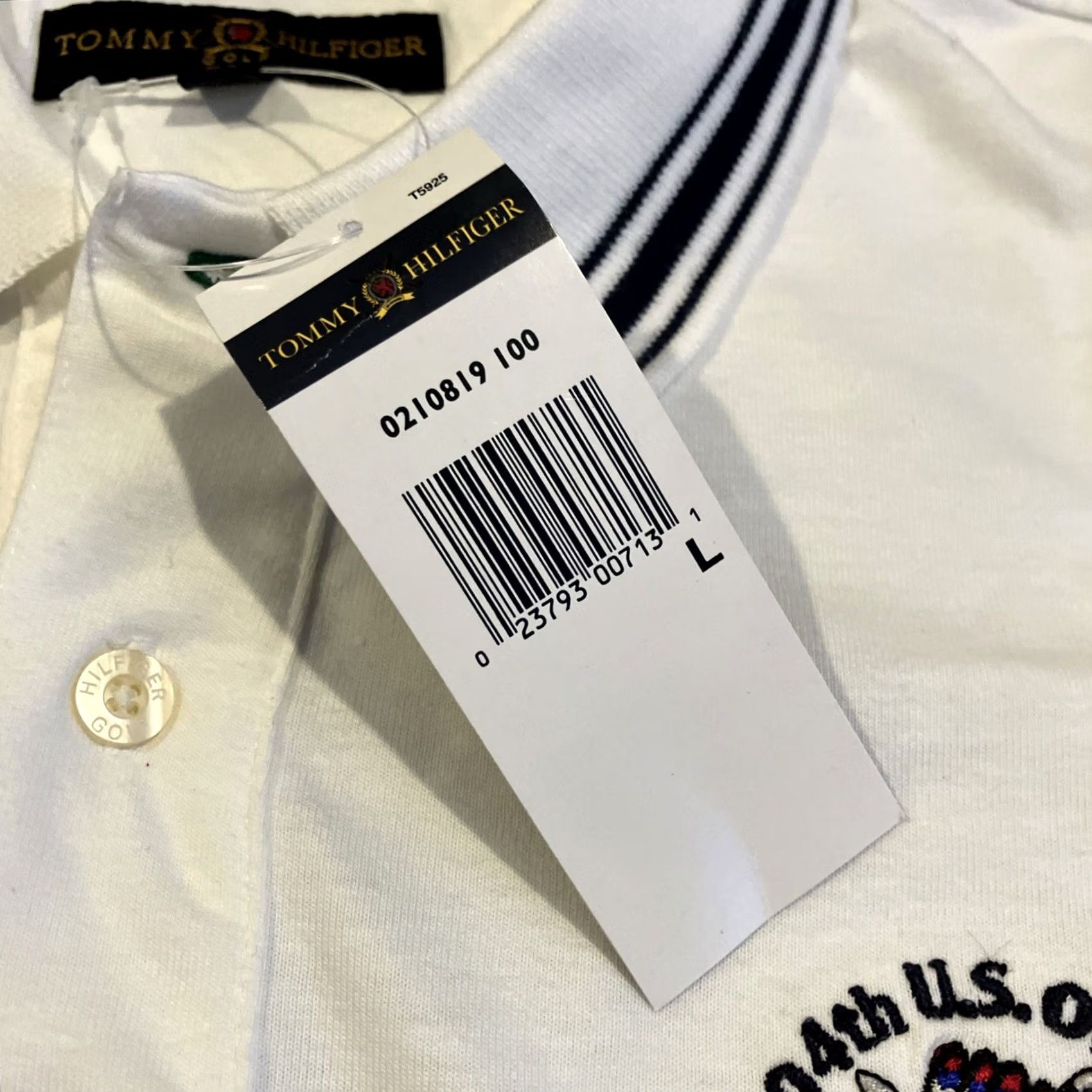 Tommy Hilfiger VINTAGE Tommy Hilfiger Golf Polo Shinnecock Hills 104th US Open White L Men Mens Size US L / EU 52-54 / 3 - 4 Thumbnail