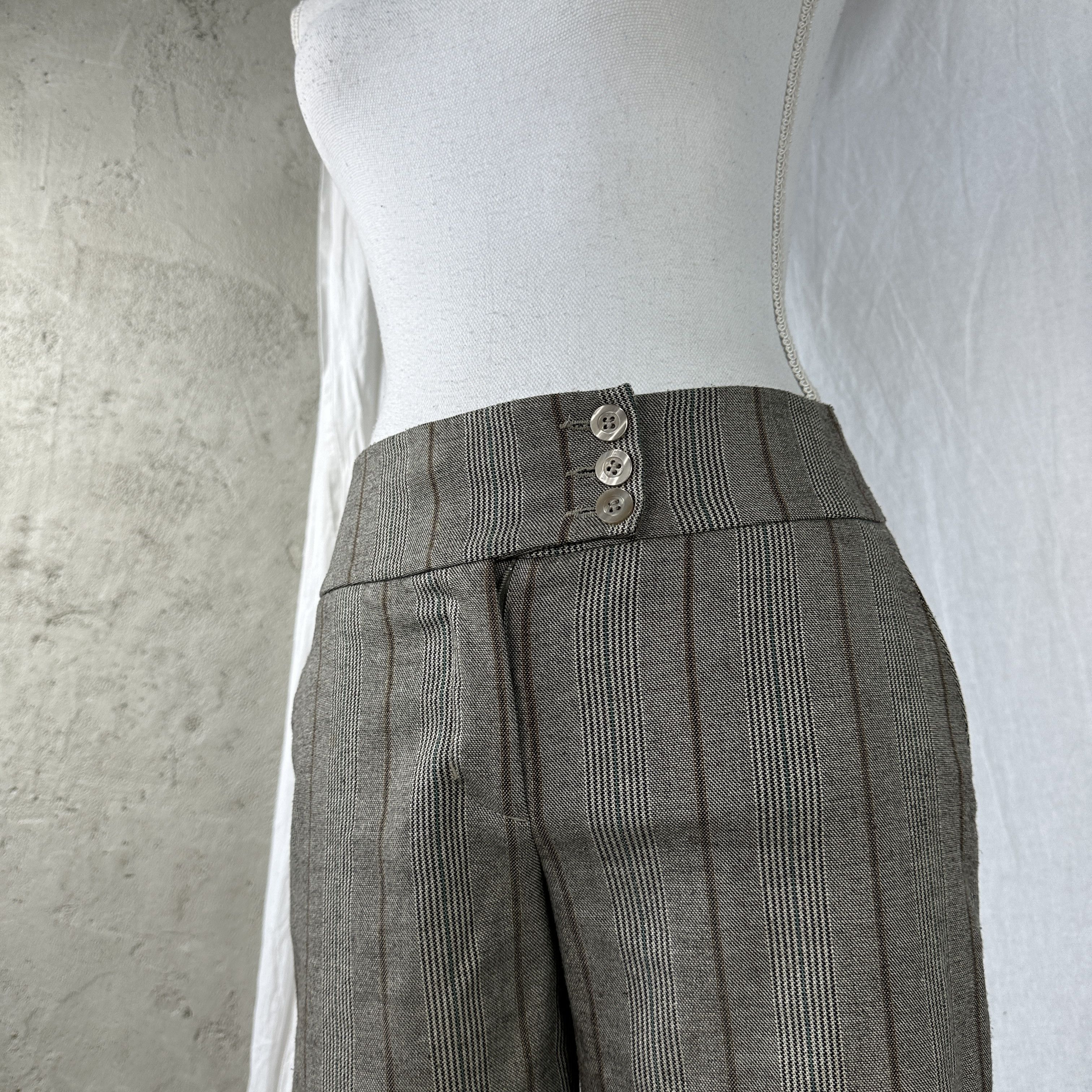 Vintage Vintage Causal Preppy Elegant Capri Stripped 00s Pants Size 25" / US 0 / IT 36 - 3 Thumbnail