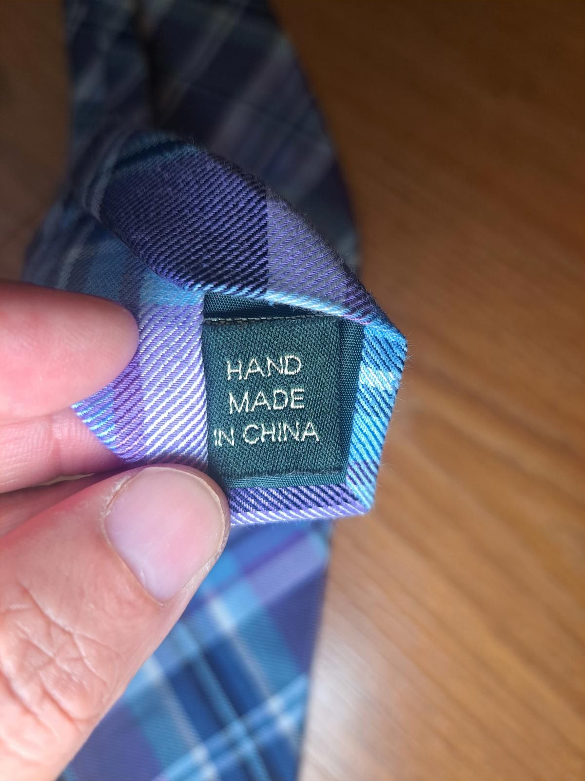 Polo Ralph Lauren Ralph Lauren Linen Silk Tie Purple Multicolor Plaid Handmade Size ONE SIZE - 4 Thumbnail
