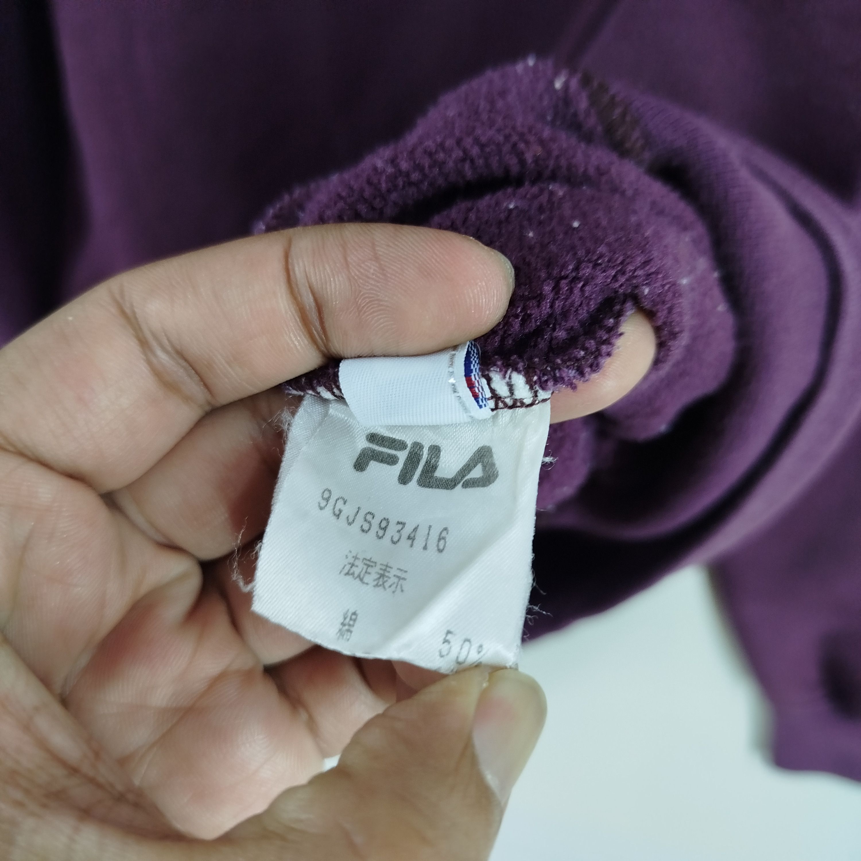 Fila Vintage Fila Center Logo Made In Japan Dark Purple Faded Size US L / EU 52-54 / 3 - 7 Thumbnail