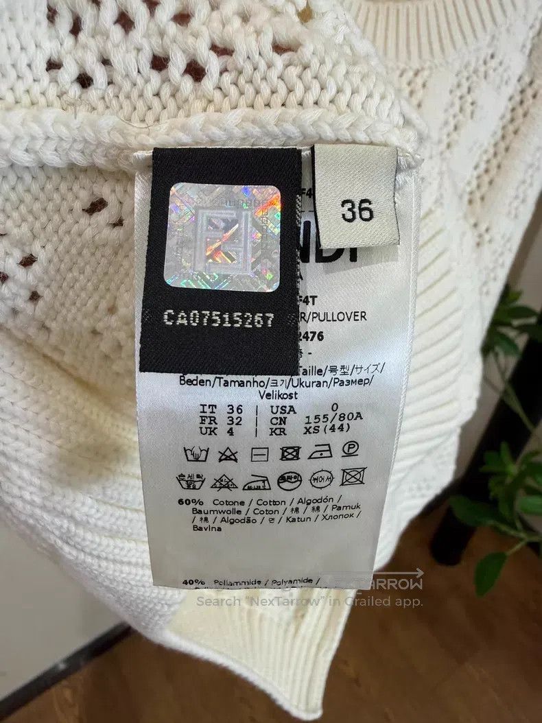 Fendi Fendi Beige lace knit vest Size XXS / US 00 / IT 34 - 4 Thumbnail