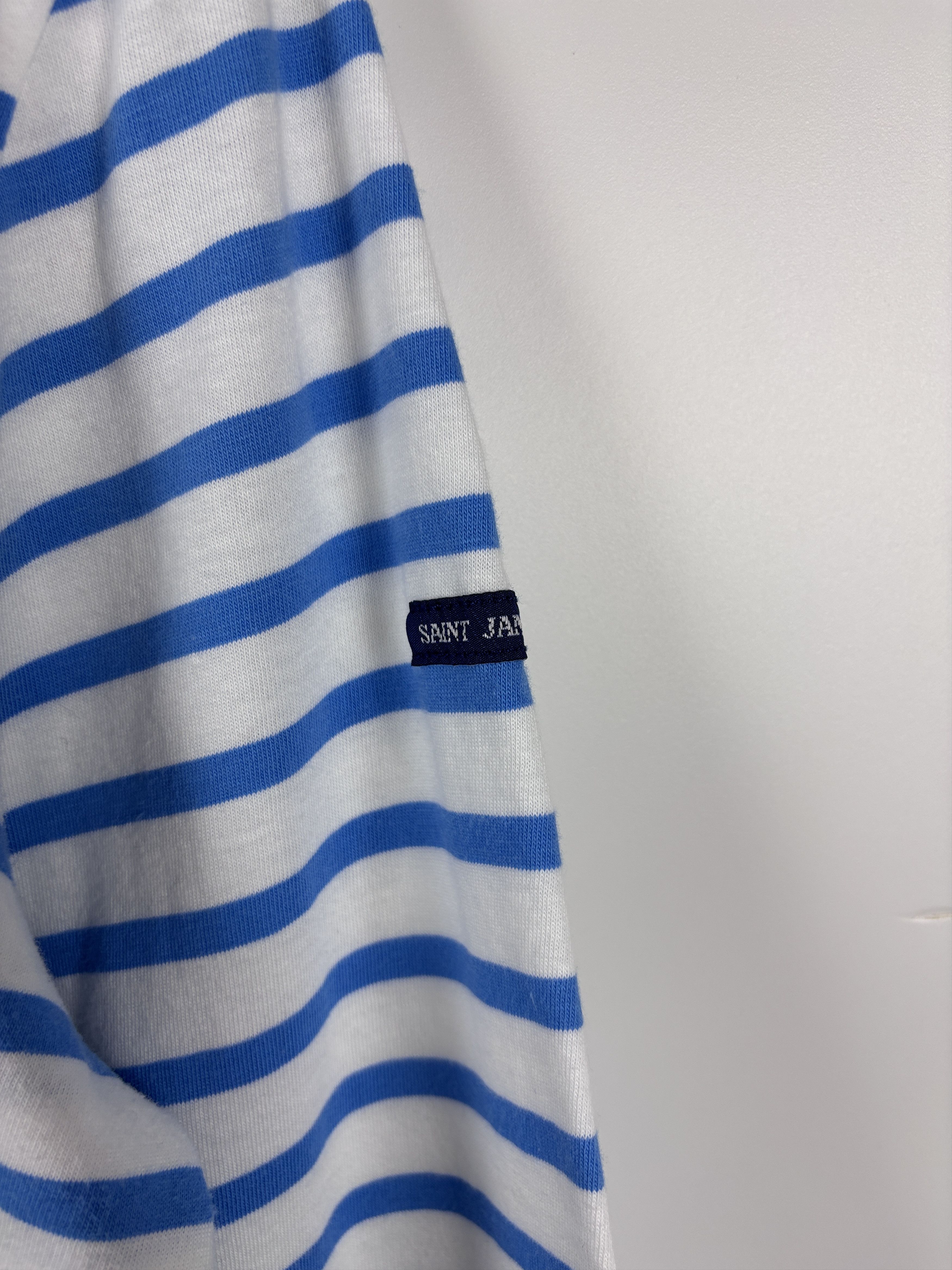 Saint James Saint James Striped 3/4 Sleeve Top Shirt White Blue S US 18 Size XXL / US 16-18 / IT 52-54 - 4 Thumbnail