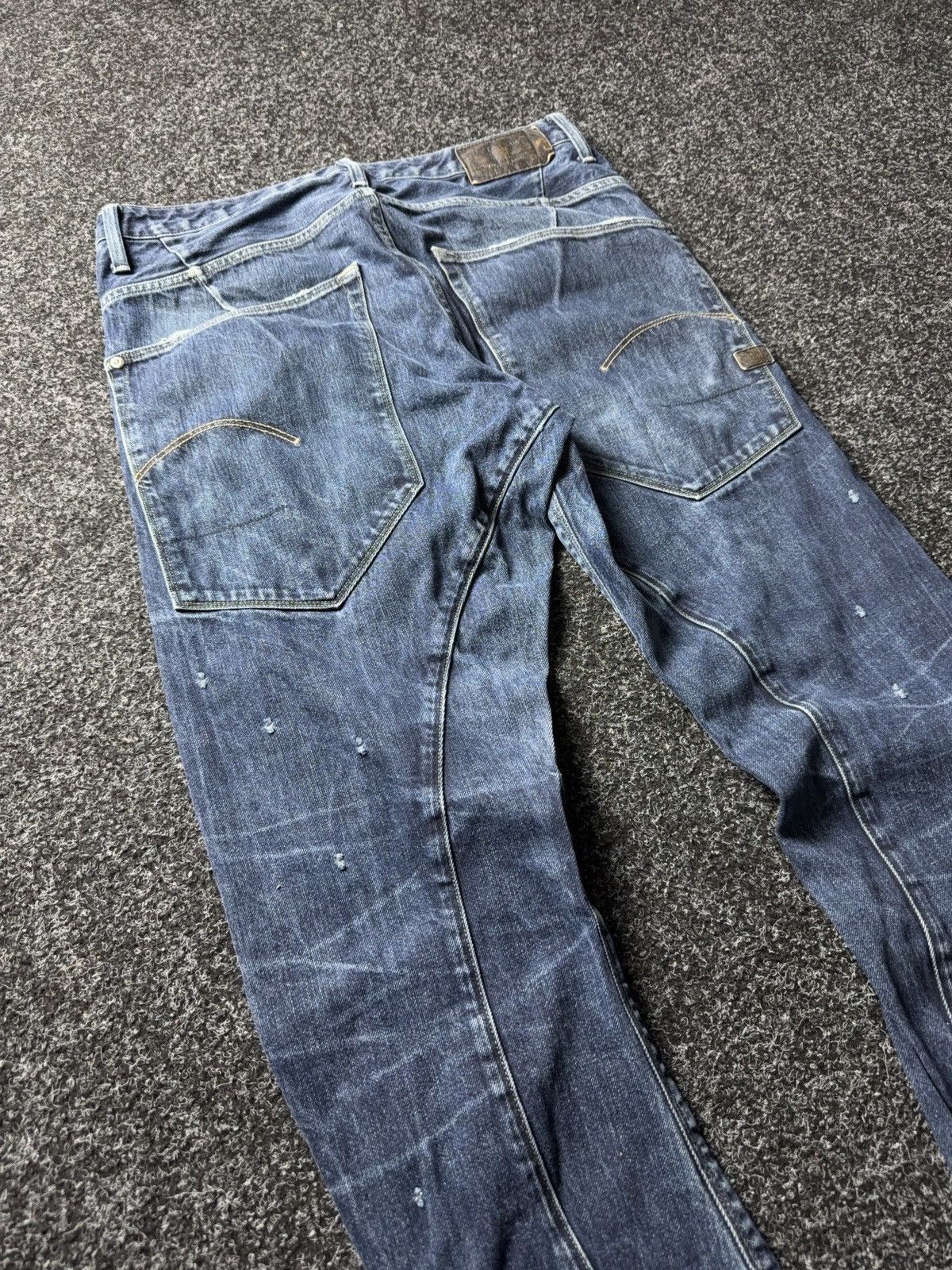 G-Star Y2K 00s G-Star RAW Vintage Distressed Denim Jeans Blue 32 Size US 32 / EU 48 - 12 Thumbnail