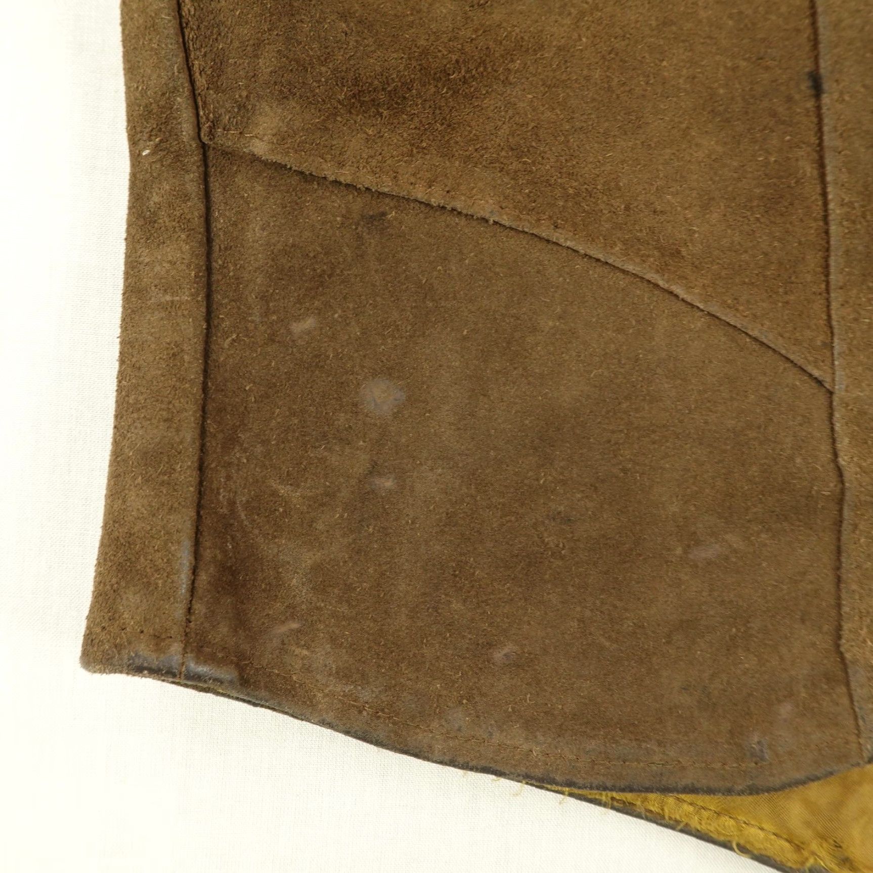Vintage Vintage Pioneer Wear Vest Mens 40 Brown Suede Western Cowboy Leather Waistcoat ^ Size US XXS / EU 40 - 7 Thumbnail