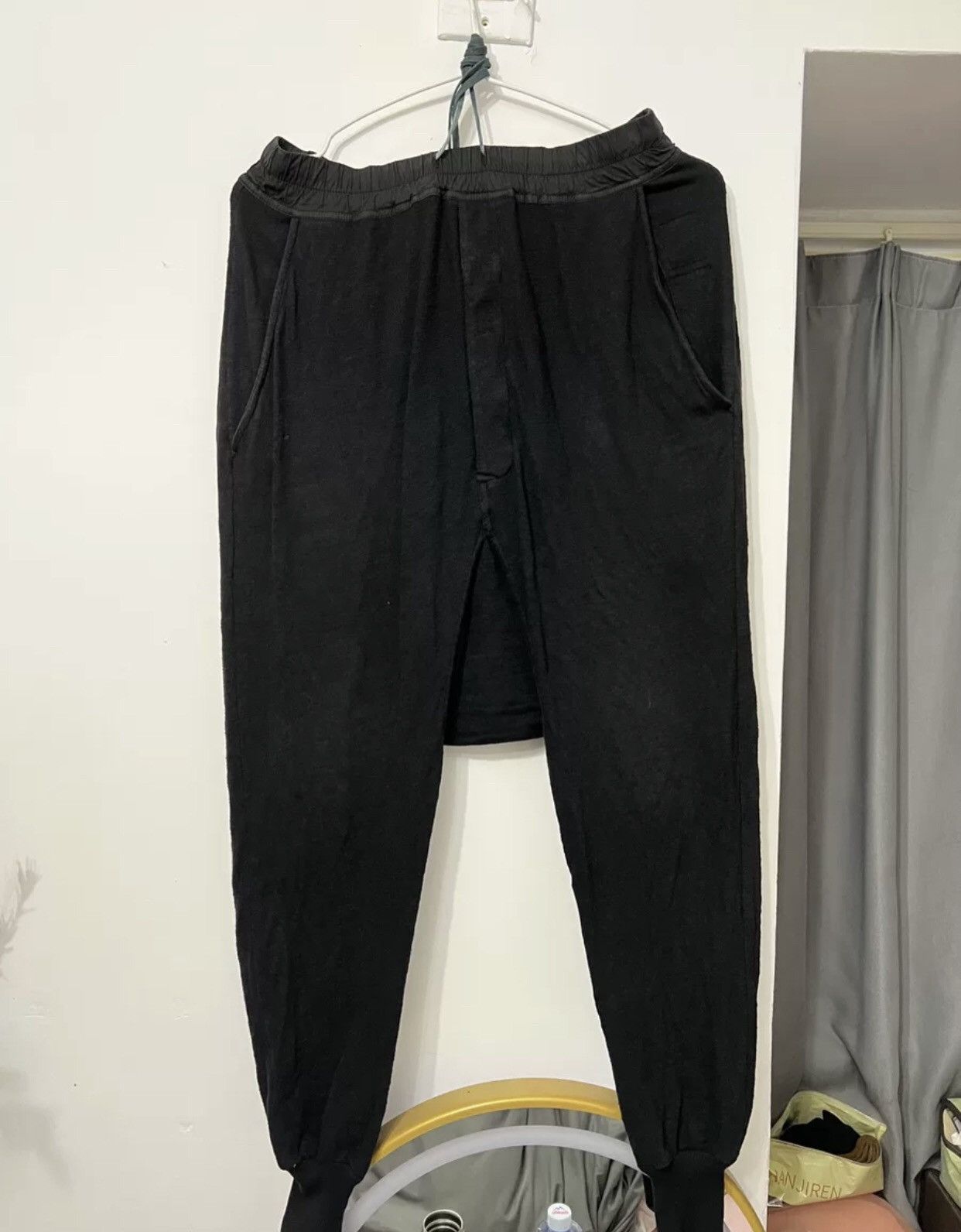 image of Rick Owens Drkshdw Basic Crotch Pants Closed Pants in Black, Men's (Size 26)