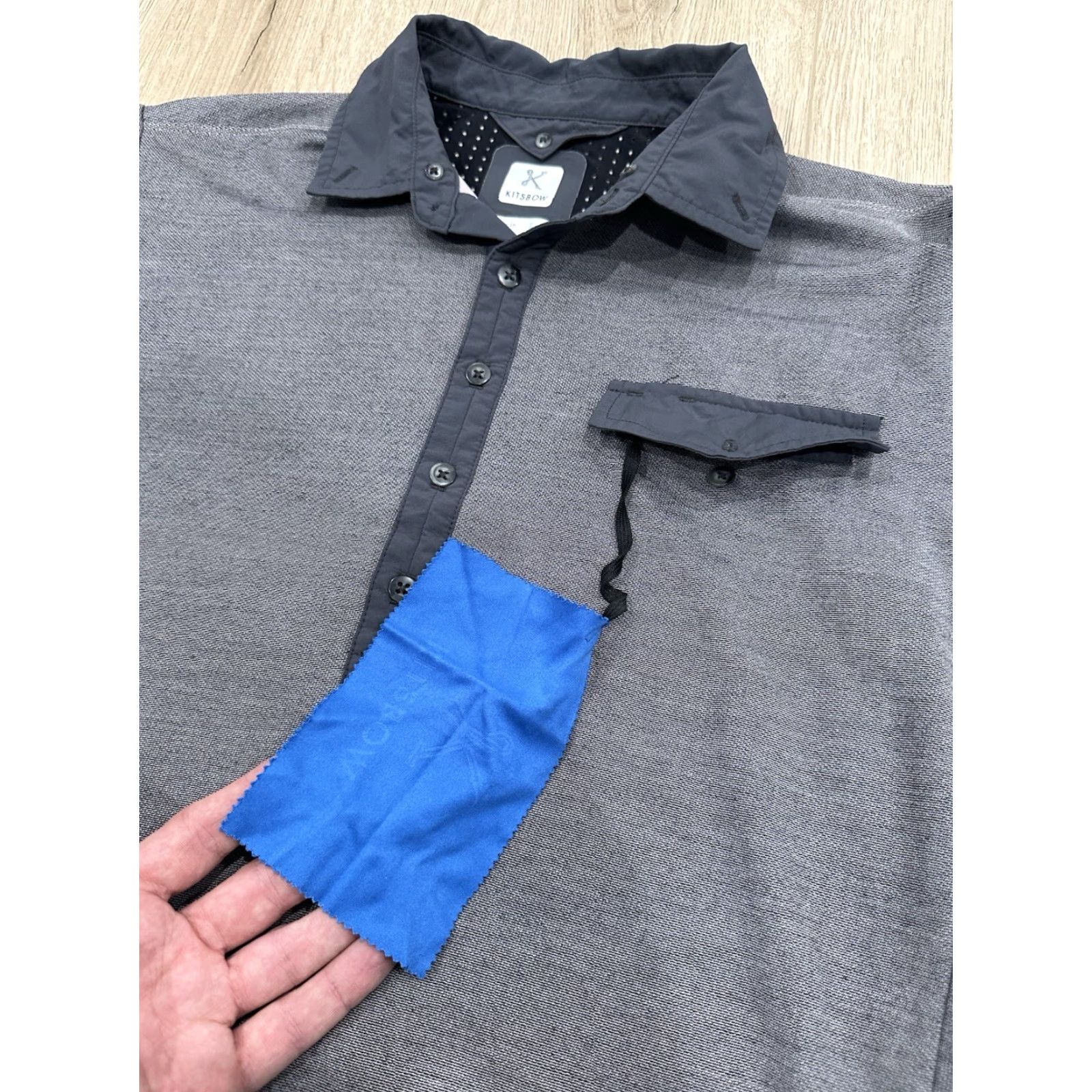 Vintage Kitsbow Polo Shirt Jersey L Merino Wool Cycling Commuter Gravel Fondo Ico Shirt Mens L Gray Polo Breathable Quick Dry Pockets Size US L / EU 52-54 / 3 - 5 Thumbnail