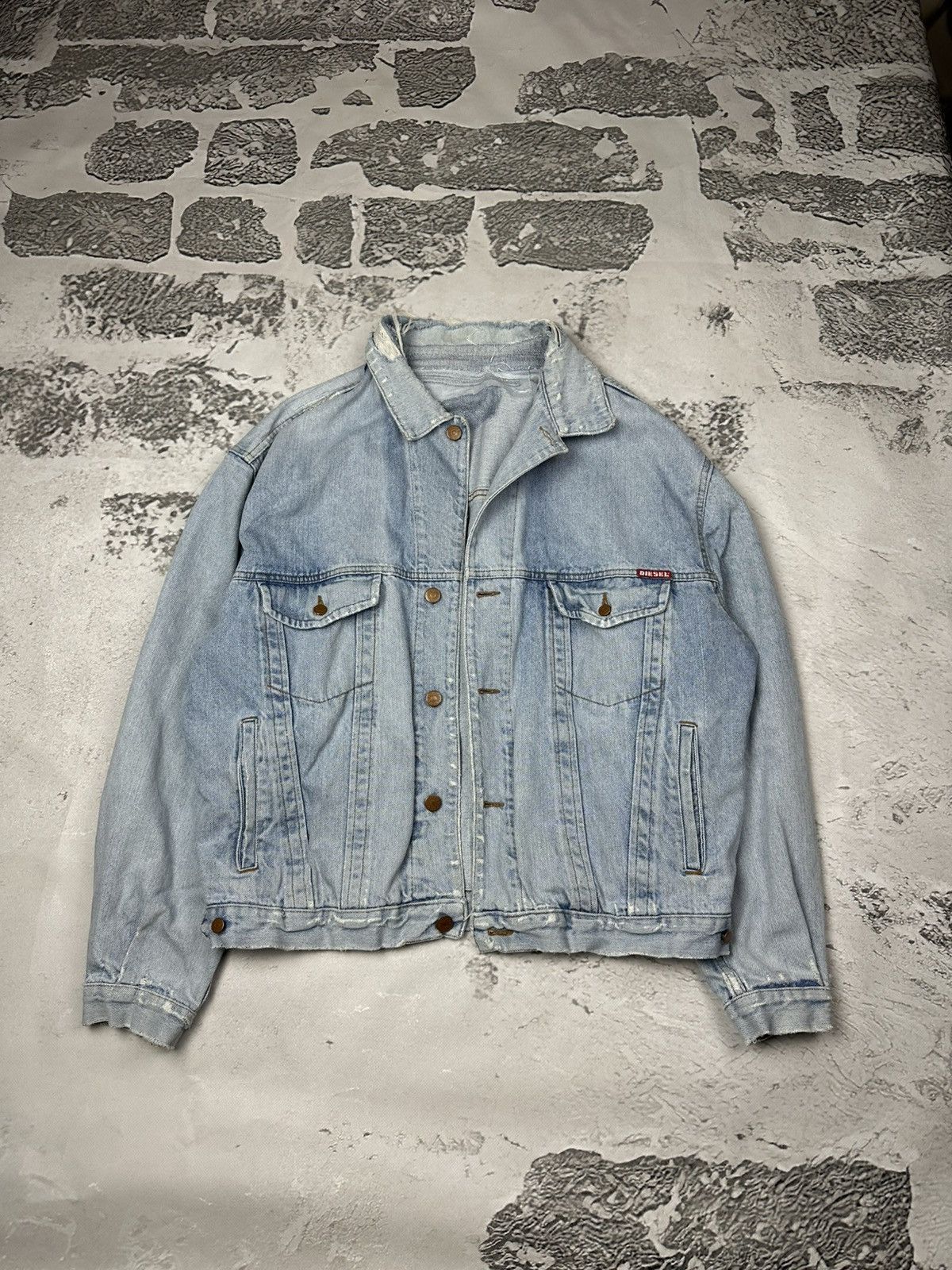 Diesel Diesel Distressed Washed Vintage denim Jacket 80-90s Size US L / EU 52-54 / 3 - 1 Thumbnail