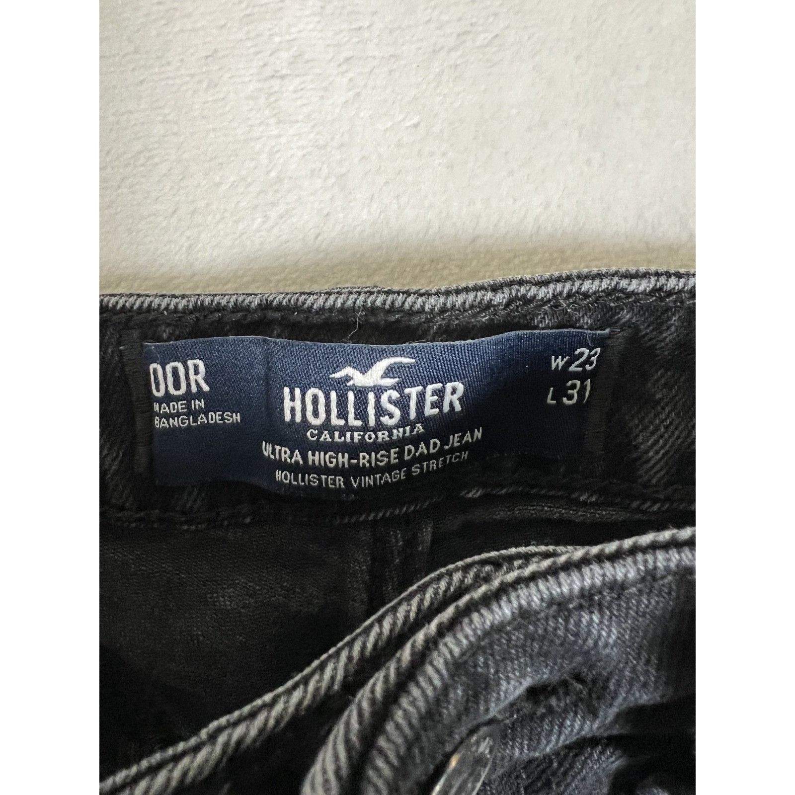 Hollister Hollister California Ultra High-Rise Dad Jeans Size 00R Blac Size 23" - 2 Thumbnail
