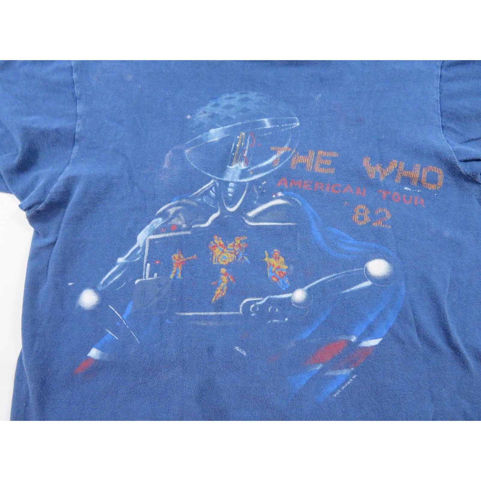 Other The Who 1982 T-shirt Blue Double Sided Sz S Size US S / EU 44-46 / 1 - 5 Thumbnail