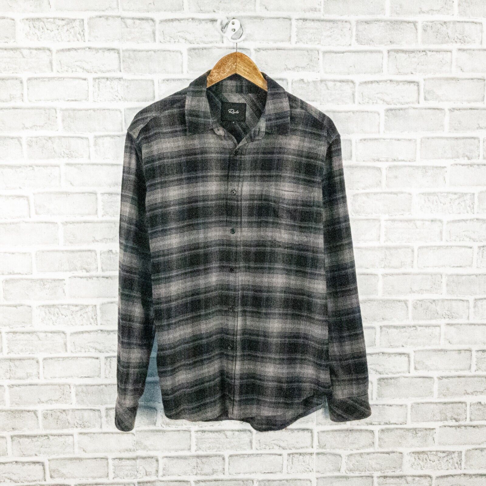 Rails RAILS Flannel Button up FORREST Shirt in Black Grey navy Size US L / EU 52-54 / 3 - 1 Thumbnail