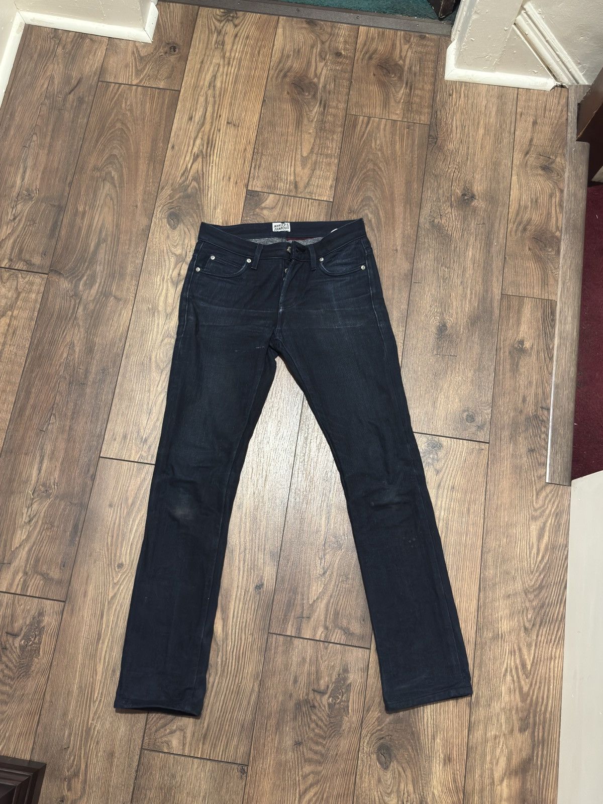 Naked & Famous Barneys Custom Blanket Lined Raw Denim Size US 30 / EU 46 - 1 Thumbnail