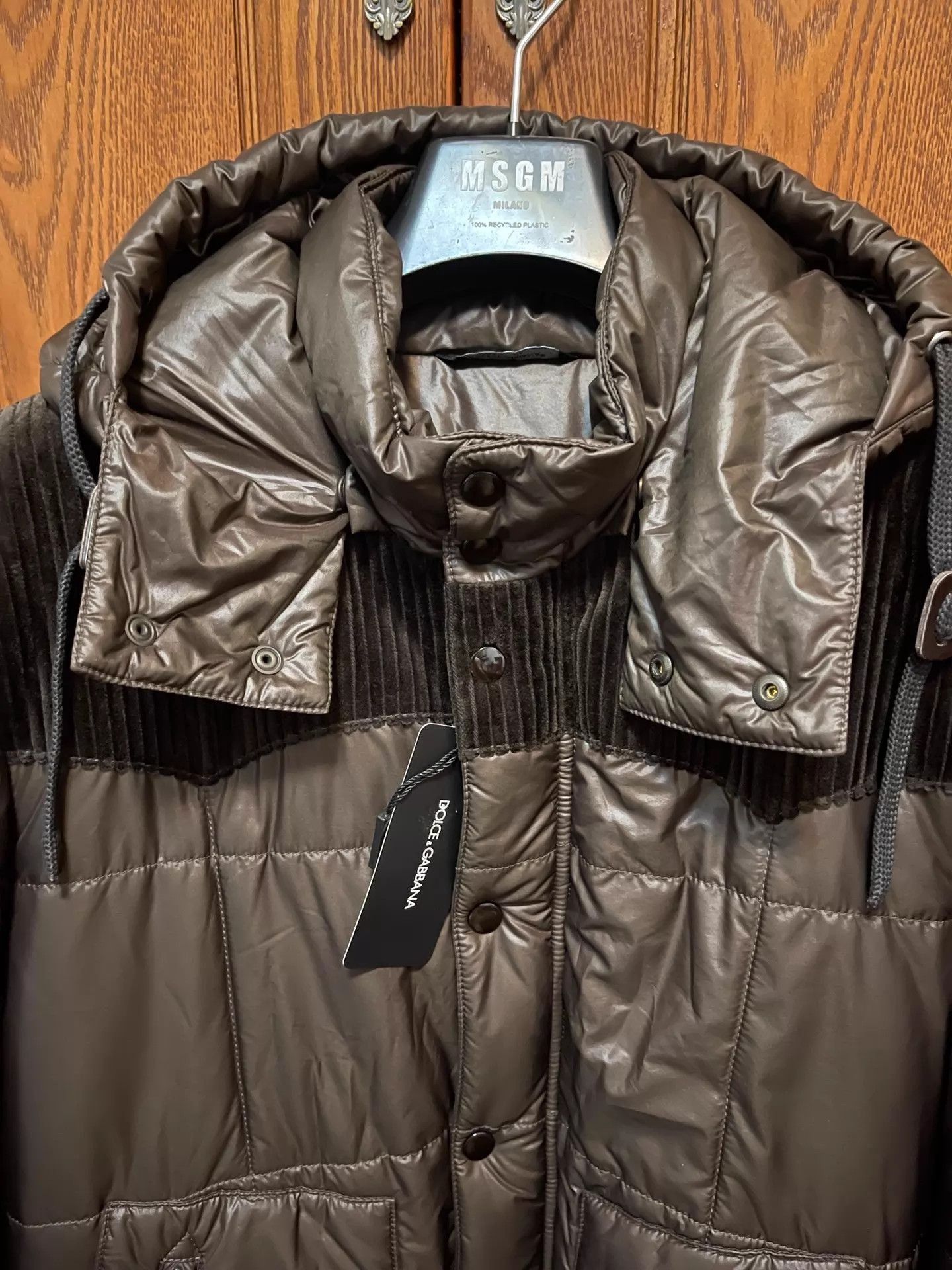Dolce & Gabbana Brown Hooded Padded Parka Jacket Size M Size US XXS / EU 40 - 3 Thumbnail