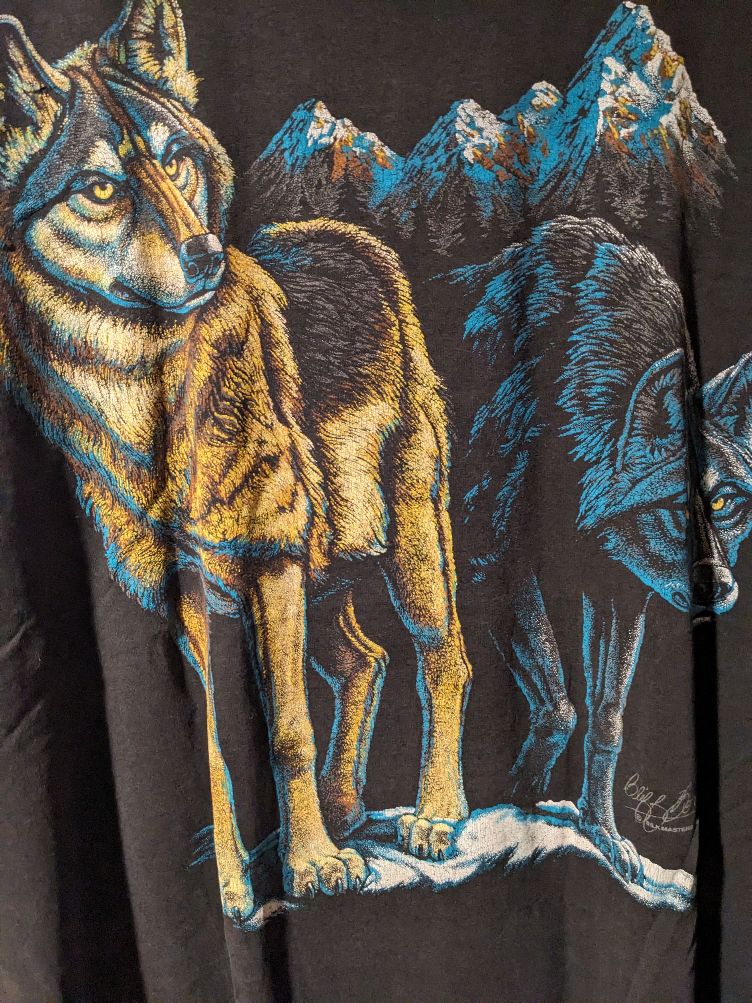 Vintage Vintage 1991 Wolves Animal Nature Pocono Mountains T-Shirt Size US XL / EU 56 / 4 - 2 Thumbnail