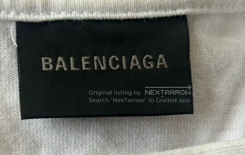 Balenciaga Balenciaga White Logo Embroidered Short Sleeve T-Shirt Size US XS / EU 42 / 0 - 3 Thumbnail