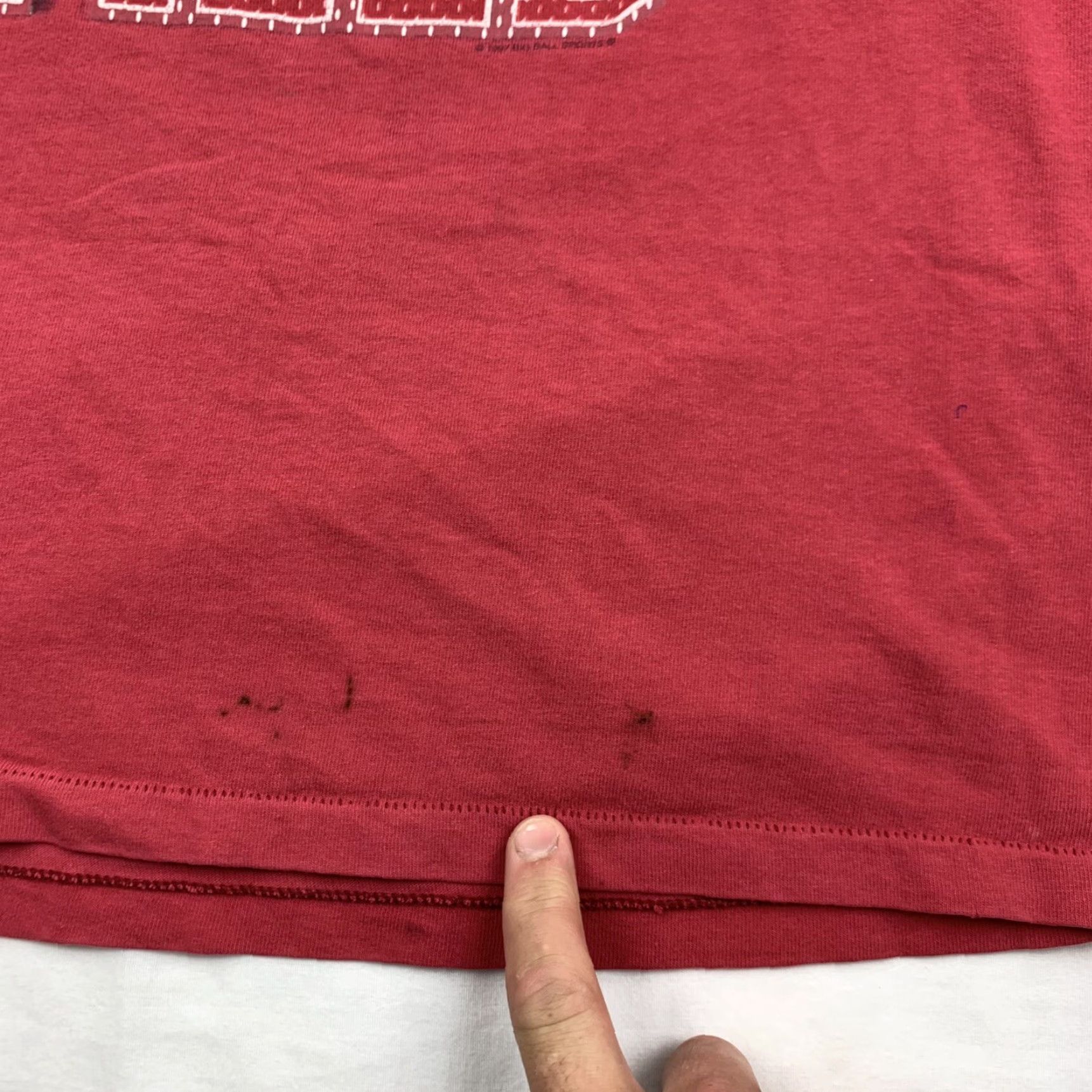 Bally VINTAGE Big Ball Sports T Shirt Womens Large Red Dominate On The Field Soccer Shirt Adult L Women Red 90s Sports Soccer Size L / US 10 / IT 46 - 2 Thumbnail