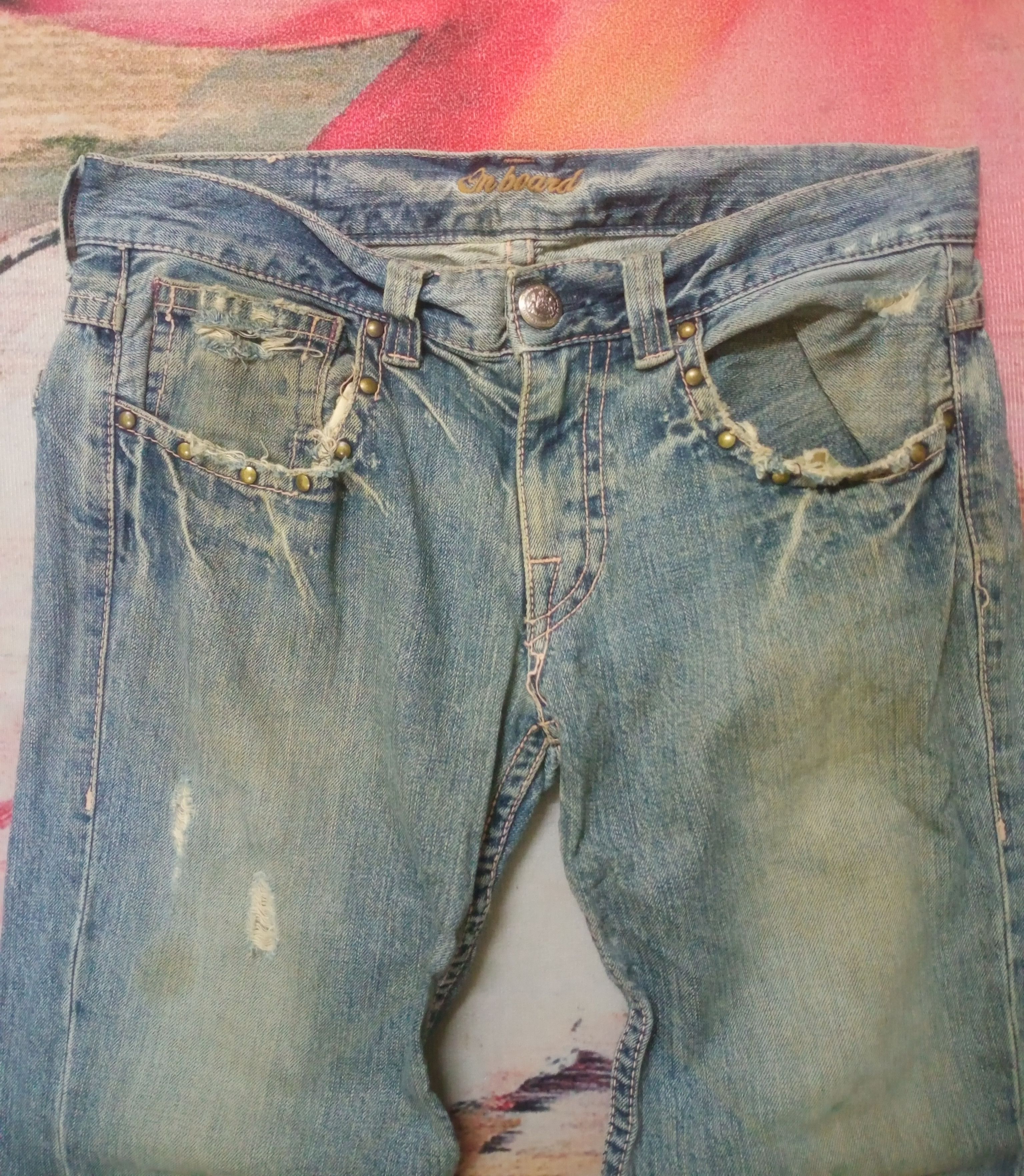 Hysteric Glamour Rare Vintage On Board Flare Distressed Jeans Size 34" / US 12 / IT 48 - 5 Thumbnail