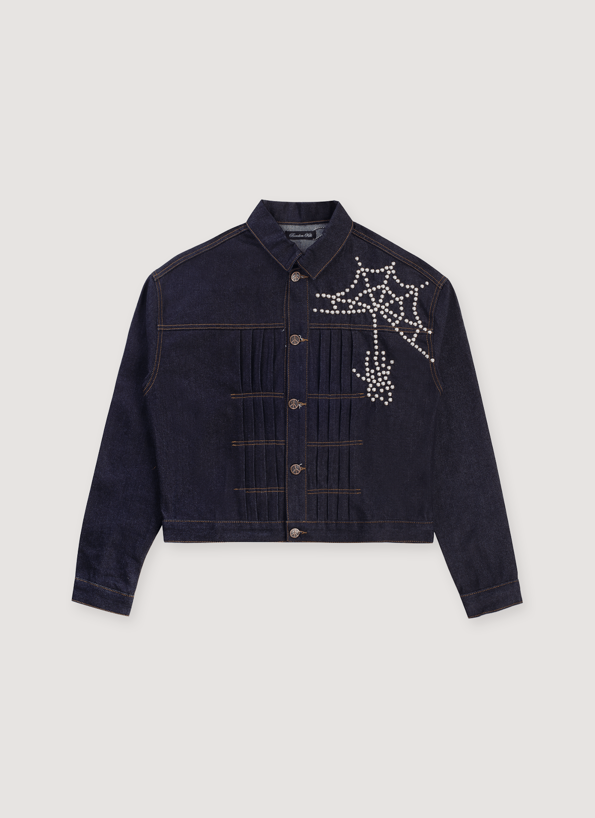 Other Boredom Kills Spider Denim Jacket Raw Indigo Size US XXL / EU 58 / 5 - 1 Thumbnail