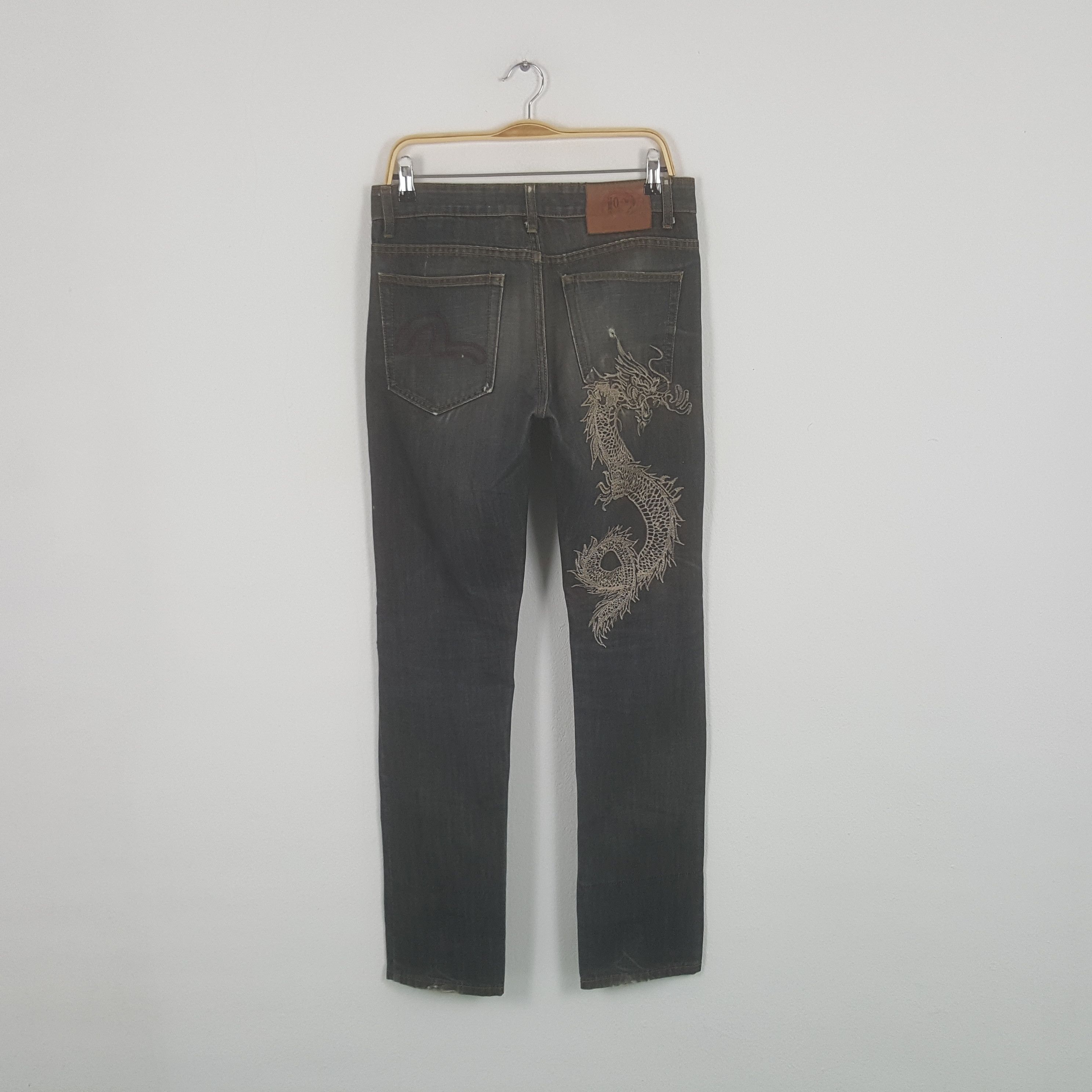Japanese Brand Vintage Evisu Japanese Brand Daicock Custom Art Denim Jeans Size US 31 - 4 Thumbnail