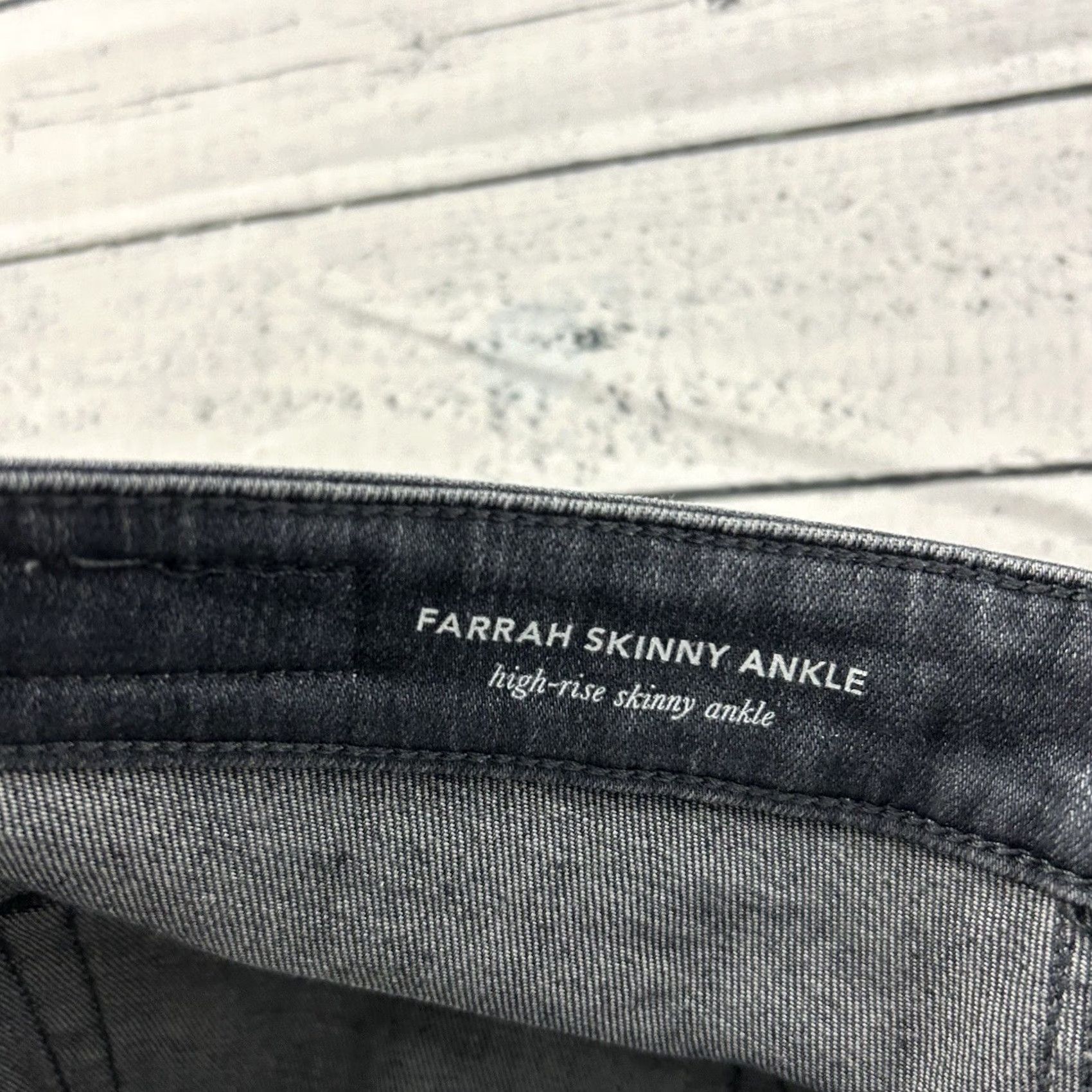 Vintage AG Adriano Goldschmied Farrah High Skinny Ankle Denim Gray Wash Jeans Women's 28 Size 28" / US 6 / IT 42 - 4 Thumbnail
