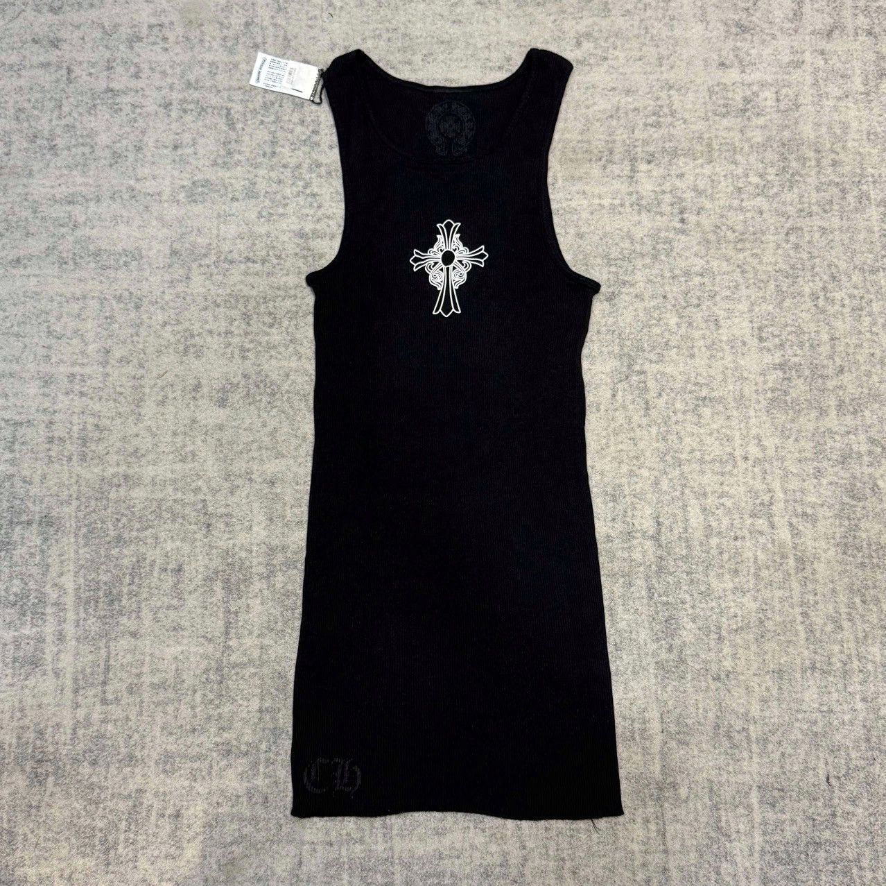 CHROME HEARTS SINGLE CROSS TANK TOP BLACK