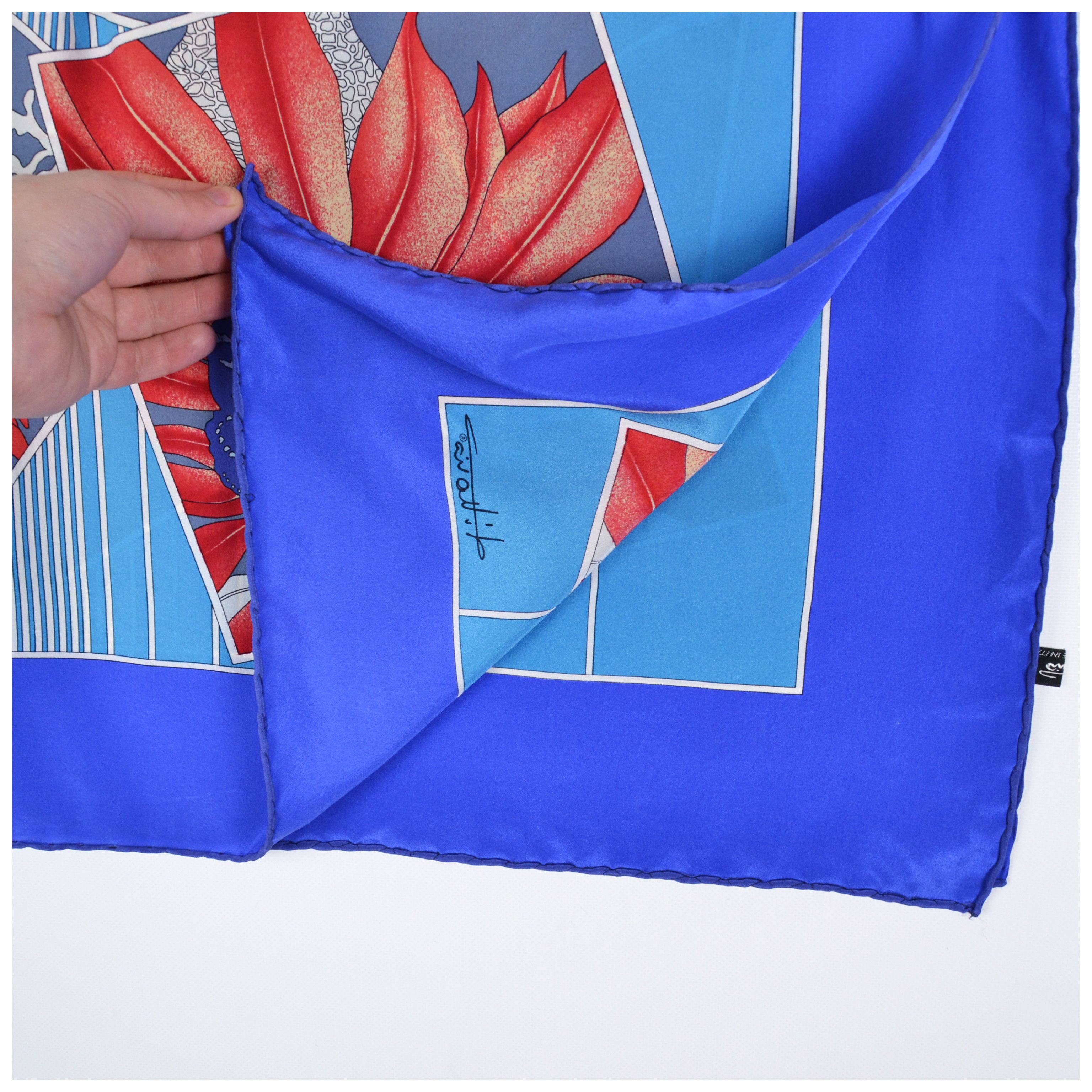 Vintage Vintage Tittorio Silk Scarf With Butterflies, Moths &Flowers Size ONE SIZE - 4 Thumbnail