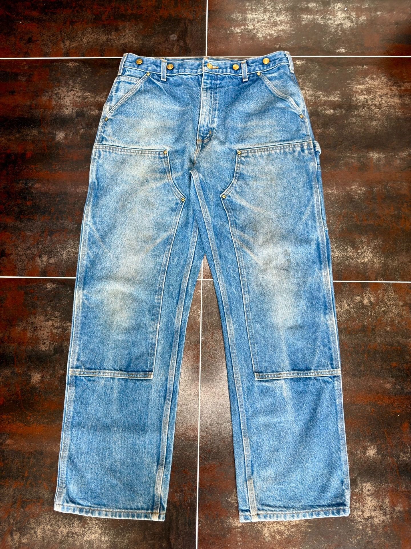 Vintage Vintage Carhartt B07 Denim Cargo Pants Size US 30 / EU 46 - 1 Thumbnail