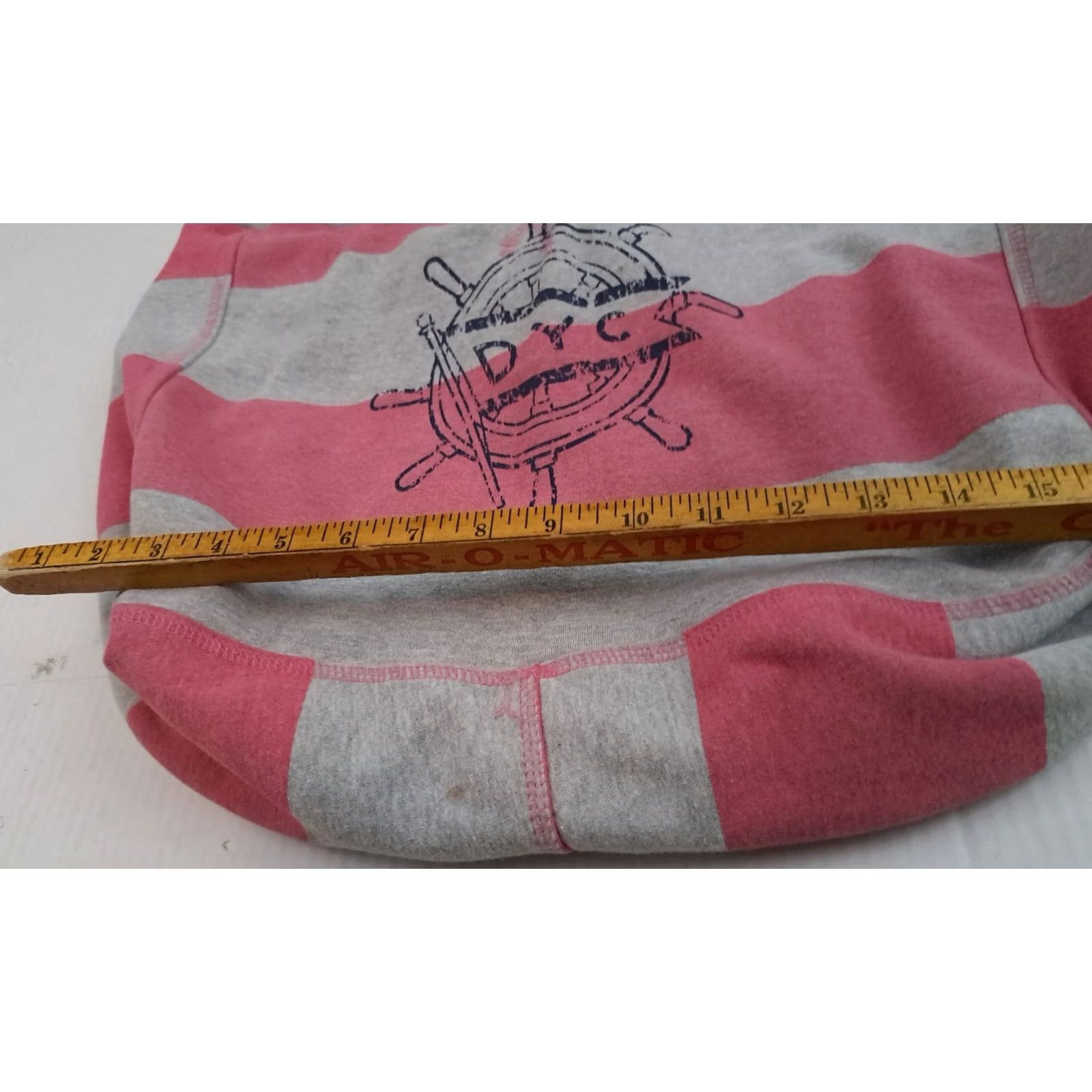 Vintage VINTAGE MV Sport Tote Bag Womens Large Alabaster Pink Cotton 15x15 Travel Drawstring Canvas Handle Size ONE SIZE - 8 Thumbnail
