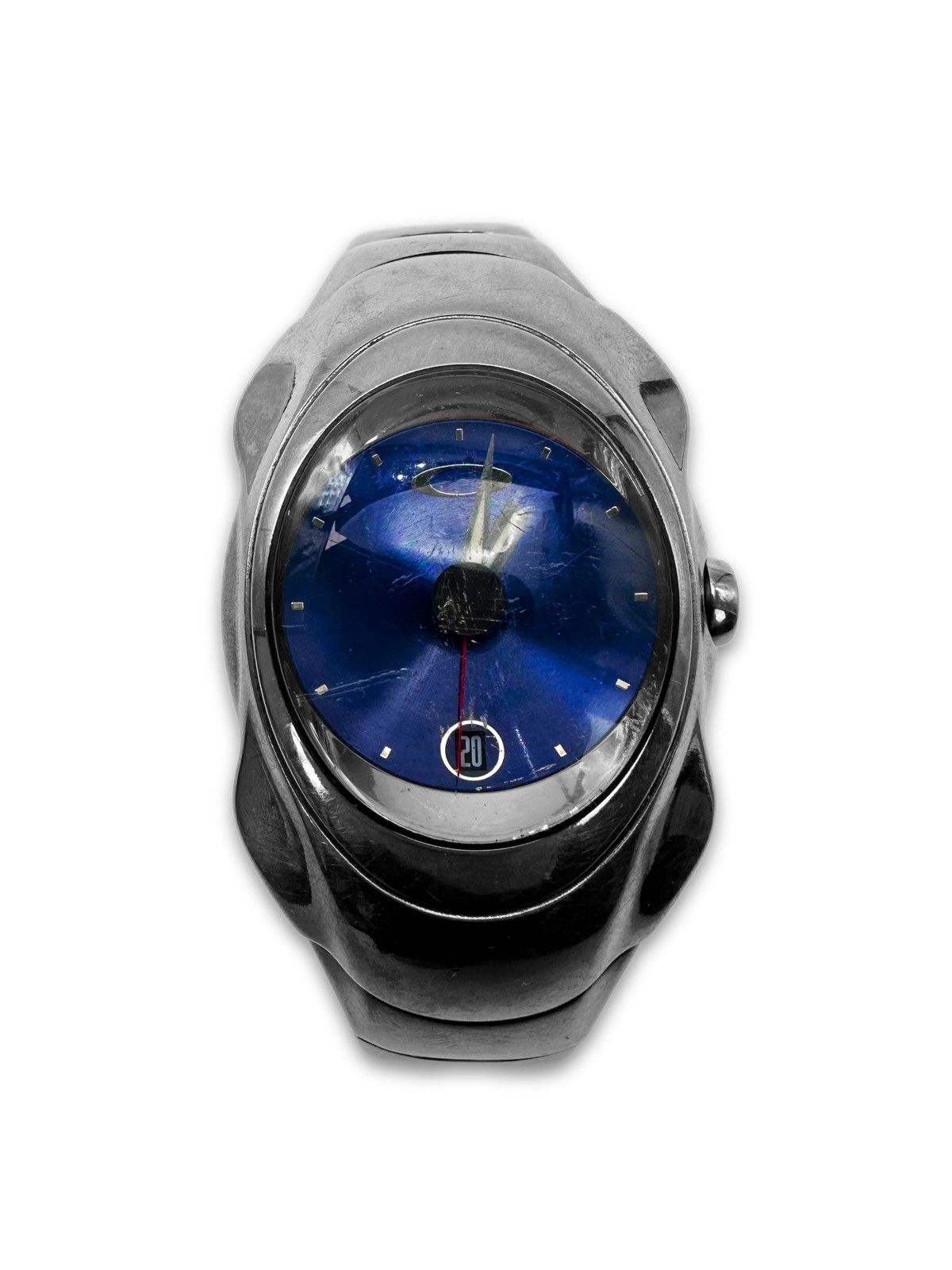 Oakley 1998 Oakley Timebomb Sapphire Blue Silver Wrist Watch Grailed